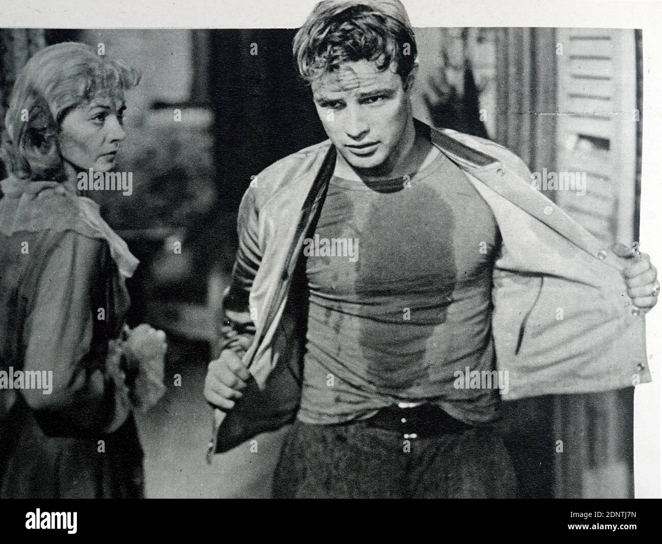 Film still from 'A Streetcar Named Desire' starring Marlon Brando, Vivien Leigh, Kim Hunter, and Karl Malden. Stock Photo