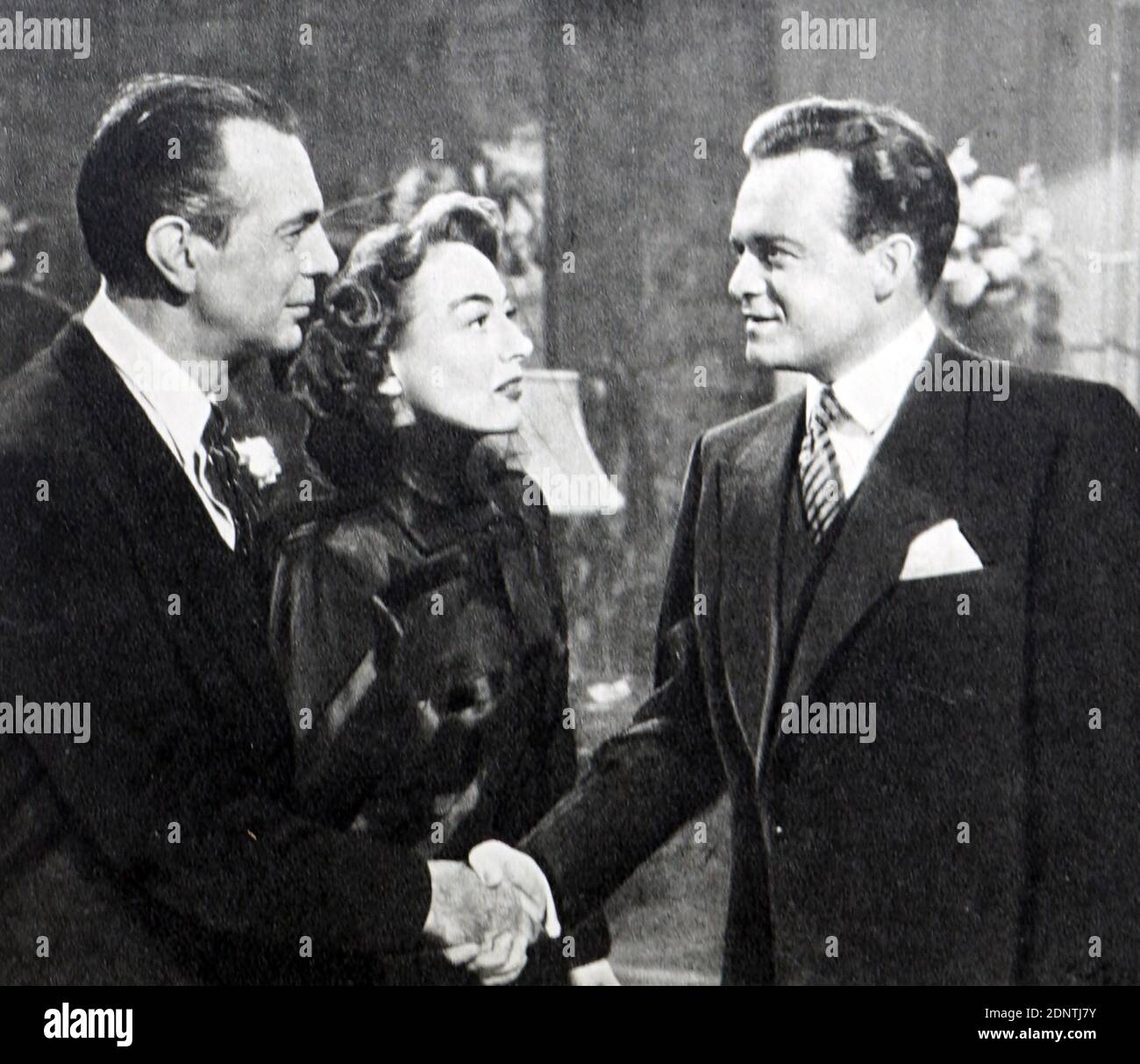Film still from 'Possessed' starring Joan Crawford, Van Heflin, Raymond Massey, and Geraldine Brooks. Stock Photo