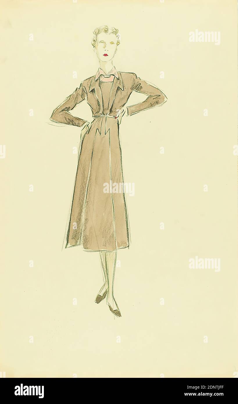 Fashion design drawing hi-res stock 