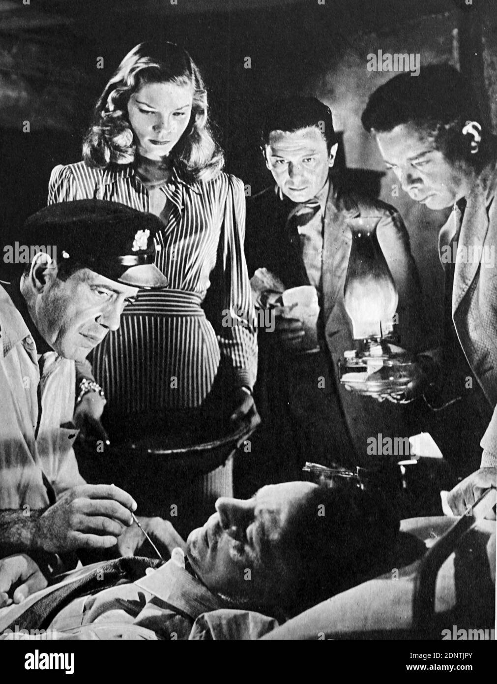 Film still from 'To Have and Have Not' starring Lauren Bacall, Humphrey Bogart, Dolores Moran, and Walter Brennan. Stock Photo