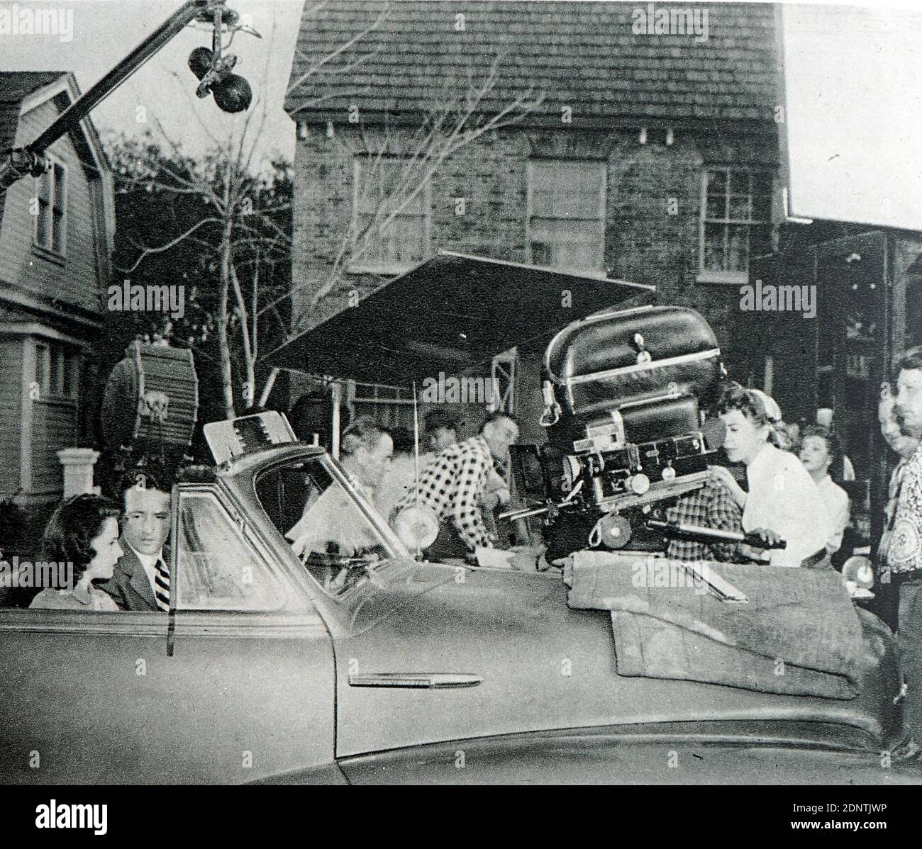 Photograph taken on the set of 'Outrage'. Pictured is Ida Lupino directing. Stock Photo