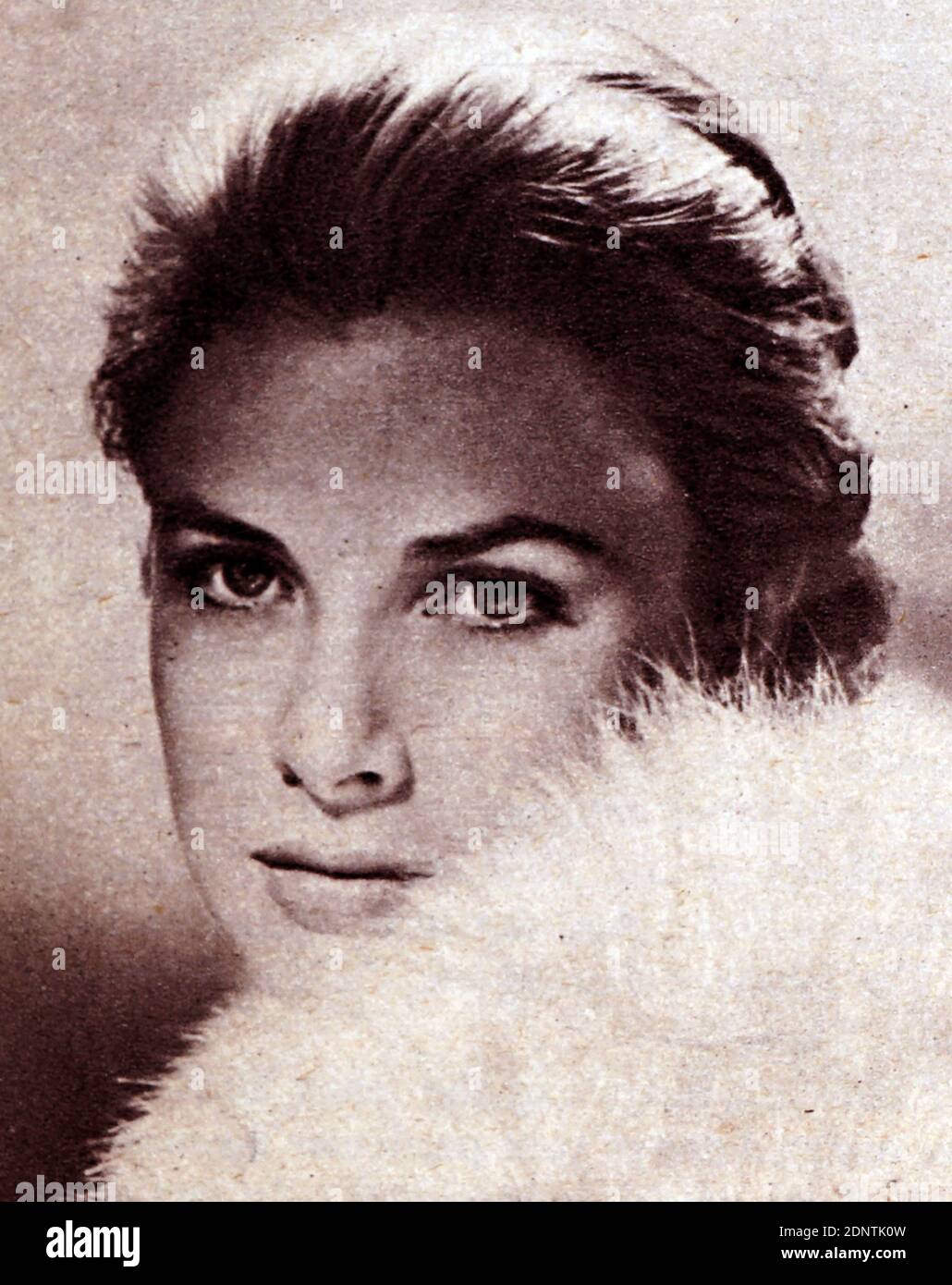 Photograph of Grace Kelly (1929-1982) an American film actress and Princess of Monaco by marrying Prince Rainier III. Stock Photo