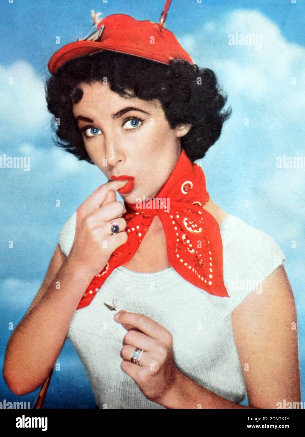 Photograph of Elizabeth Taylor (1932-2011) an English-American actress, businesswoman, and humanitarian. Stock Photo