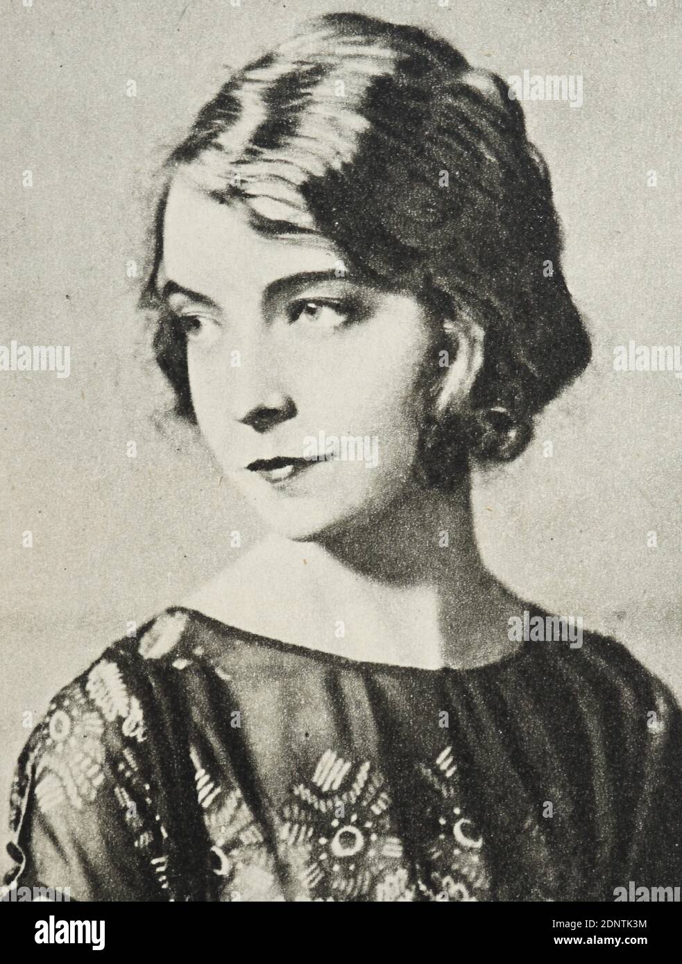 Photograph of Lillian Gish (1893-1993) an American actress and singer known as 'The First Lady of American Cinema'. Stock Photo