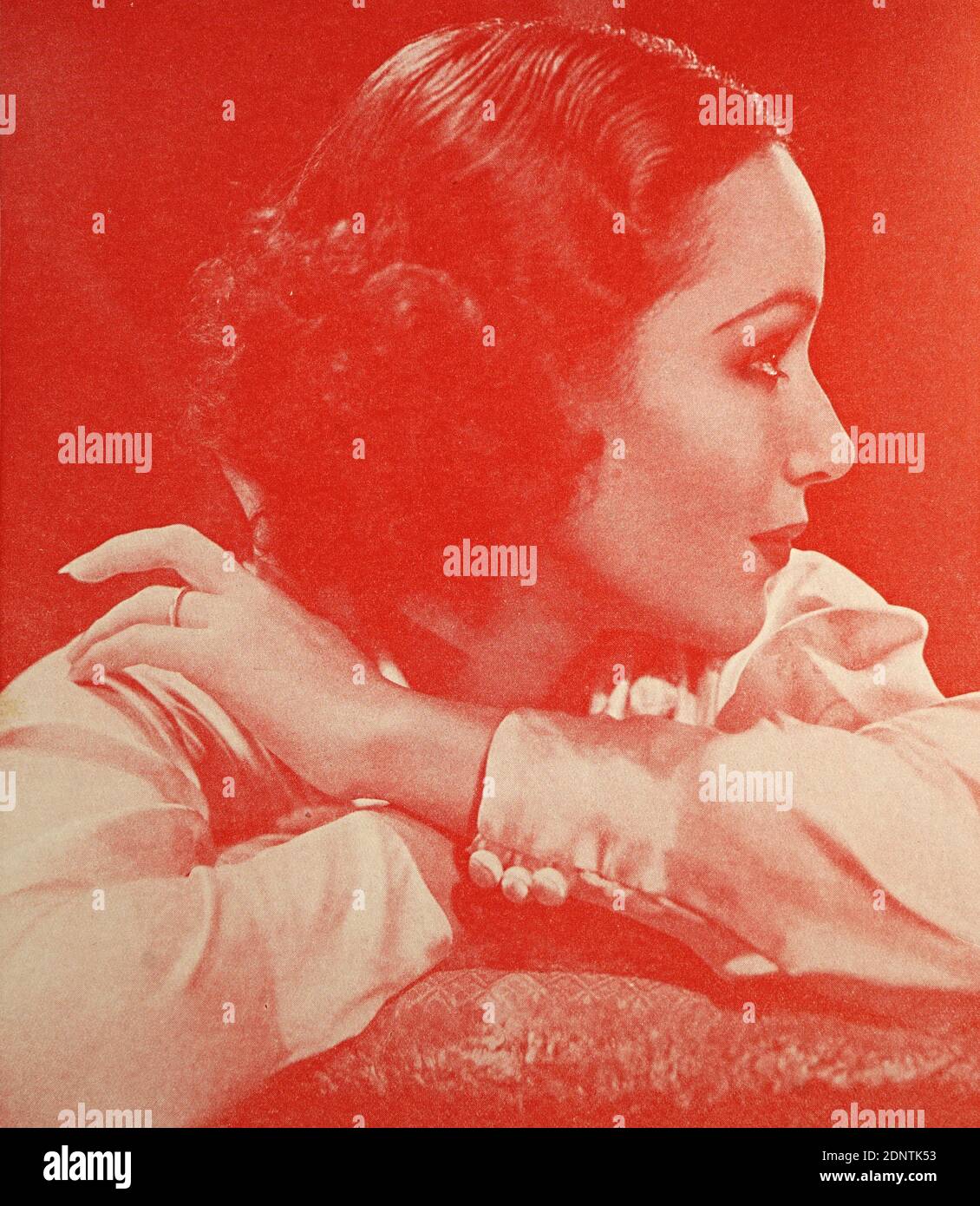 Photograph of Dolores del Rio (1904-1983) a Mexican actress, dancer and singer. Stock Photo