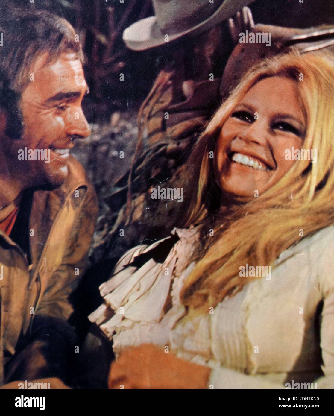 Film still of Sean Connery (1930-2020) and Brigitte Bardot (1934-) from 'Shalako'. Stock Photo