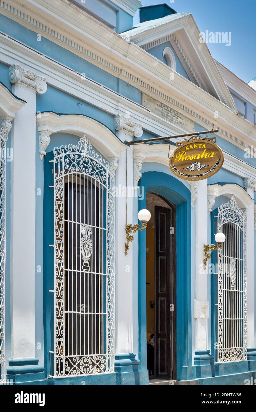 Santa Rosalia Restaurant Entrance, Santa Clara, Cuba Stock Photo Alamy