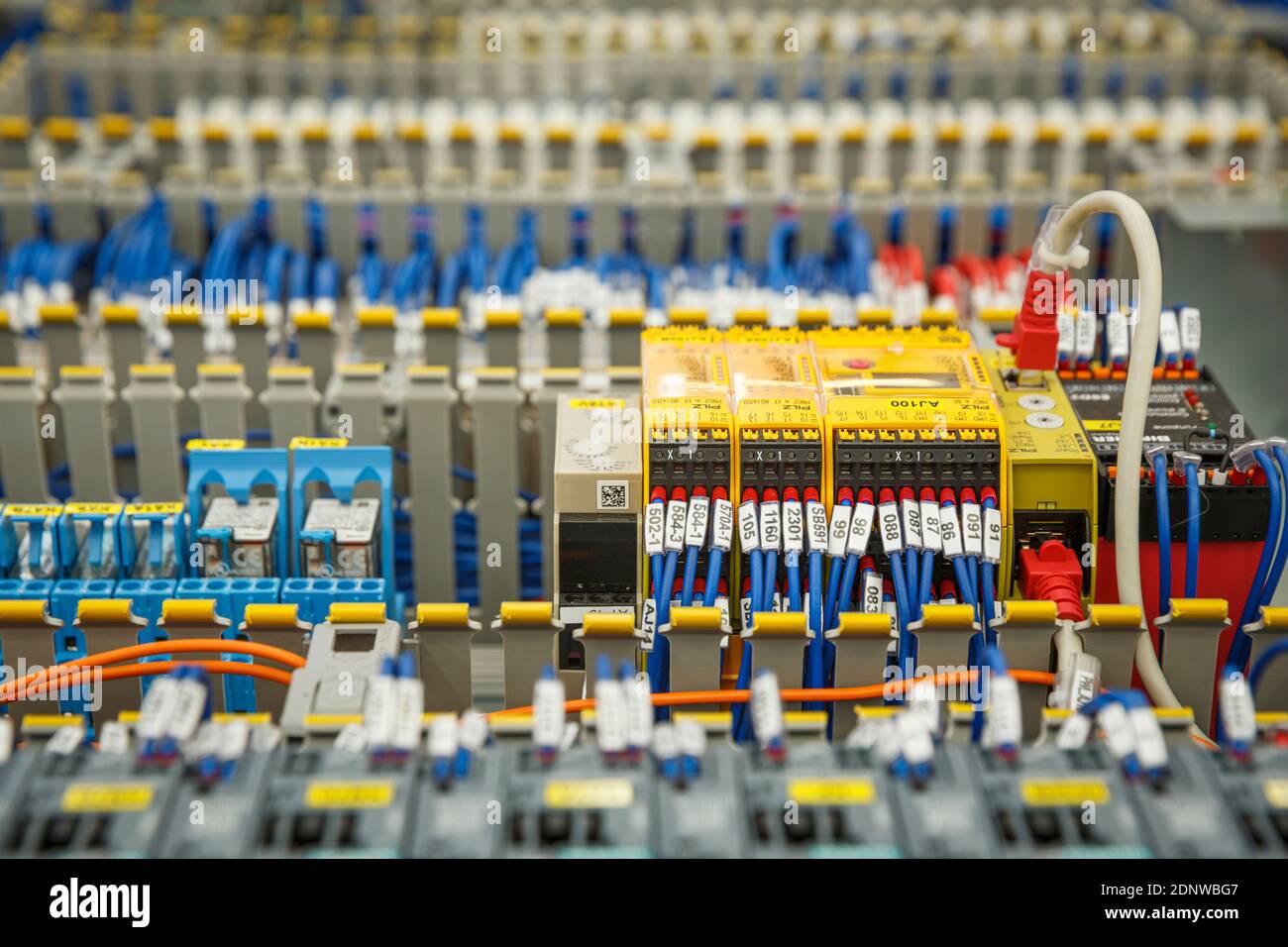 Close-up Of Electric Switchboard In Factory Stock Photo - Alamy
