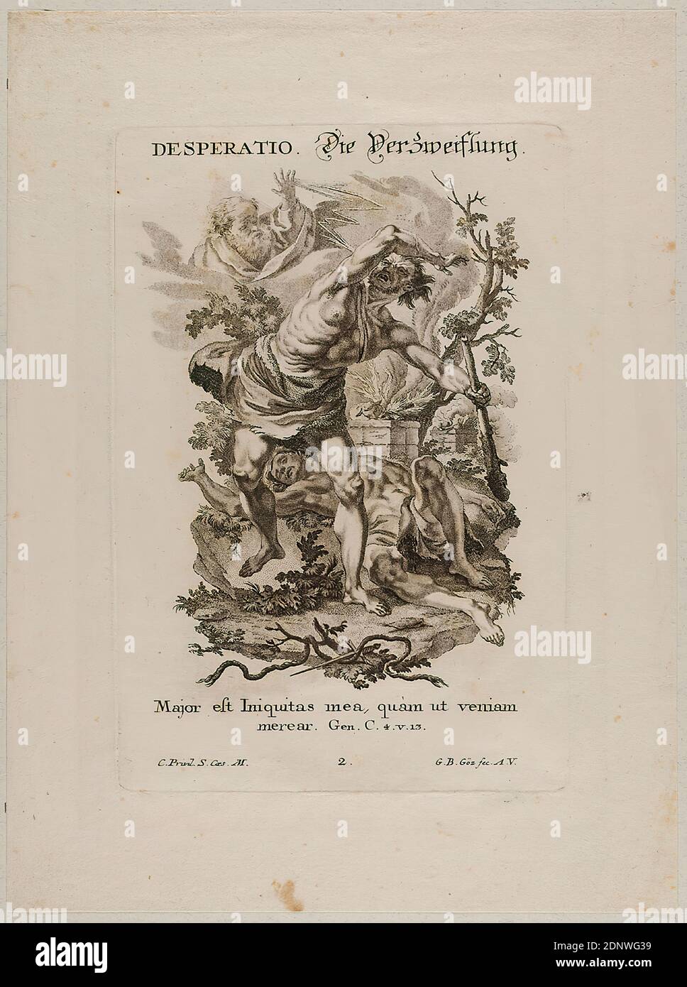 Gottfried Bernhard Goz Cain And Abel Die Verzweiflung Punctuation Manner Sheet Size Height 23 70 Cm Width 17 60 Cm Signed Inscribed And Numbered On The Plate Desperatio The Desperation Major Est Iniquitas Mea Gottfried Bernhard Goz Cain And Abel Die Verzweiflung Punctuation Manner Sheet Size Height 23 70 Cm Width 17 60 Cm Signed Inscribed And Numbered On The Plate Desperatio The Desperation Major Est Iniquitas Mea