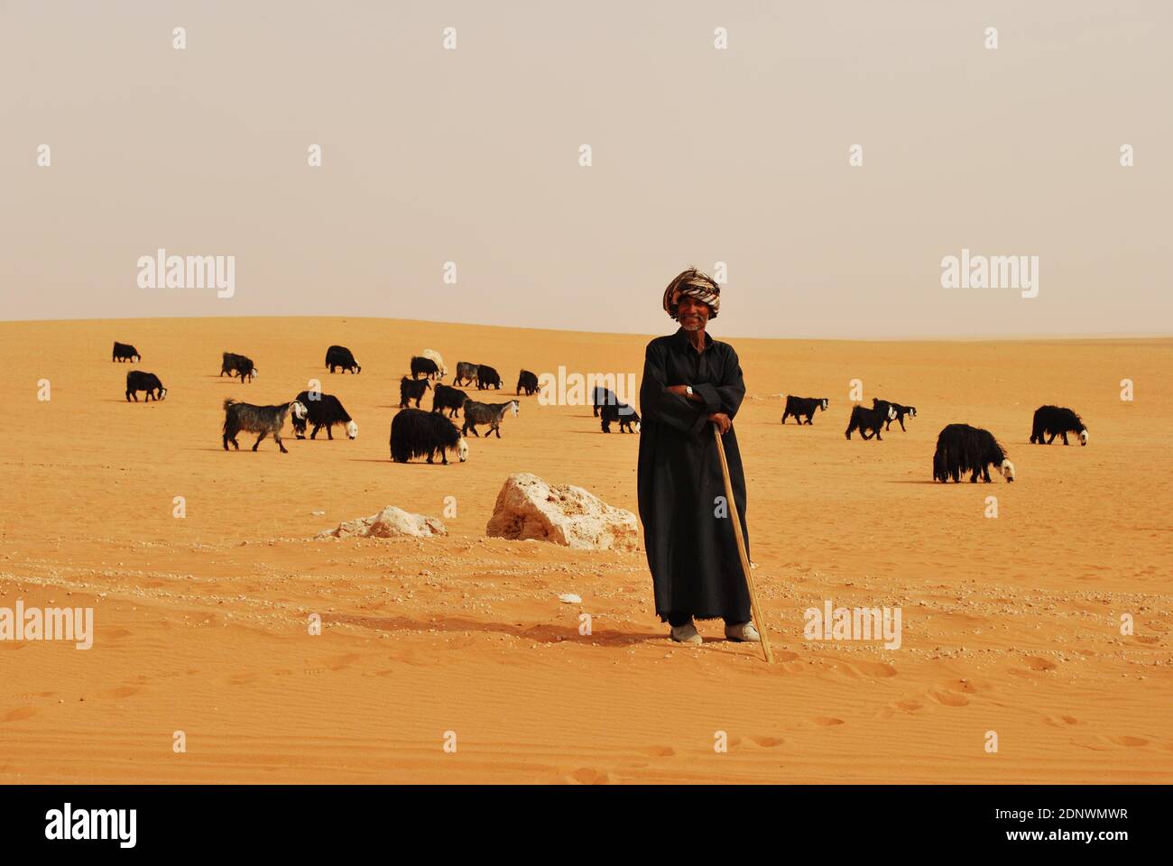 Shepherd of Saudi Arabia Stock Photo