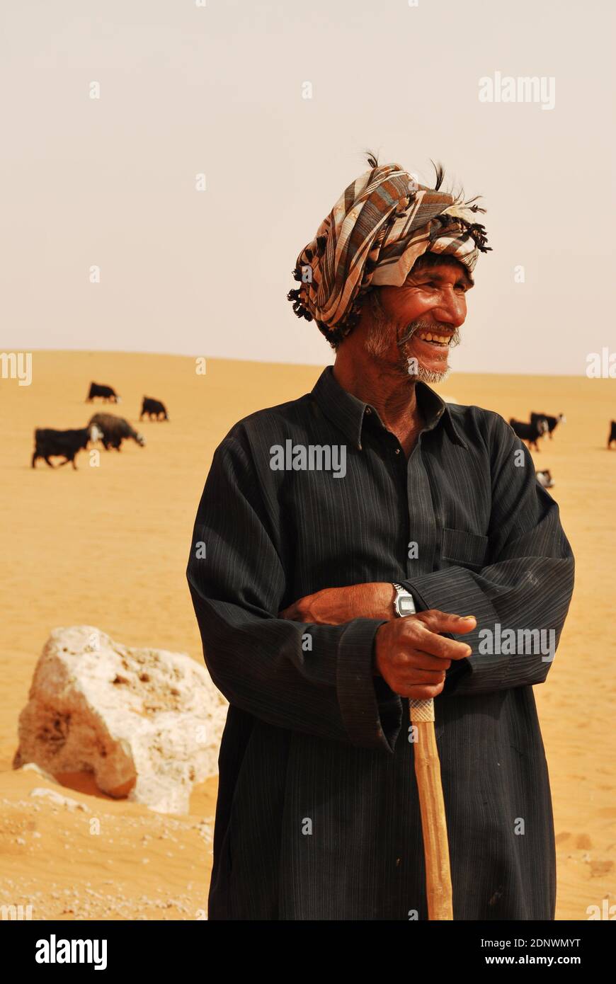 Shepherd of Saudi Arabia Stock Photo