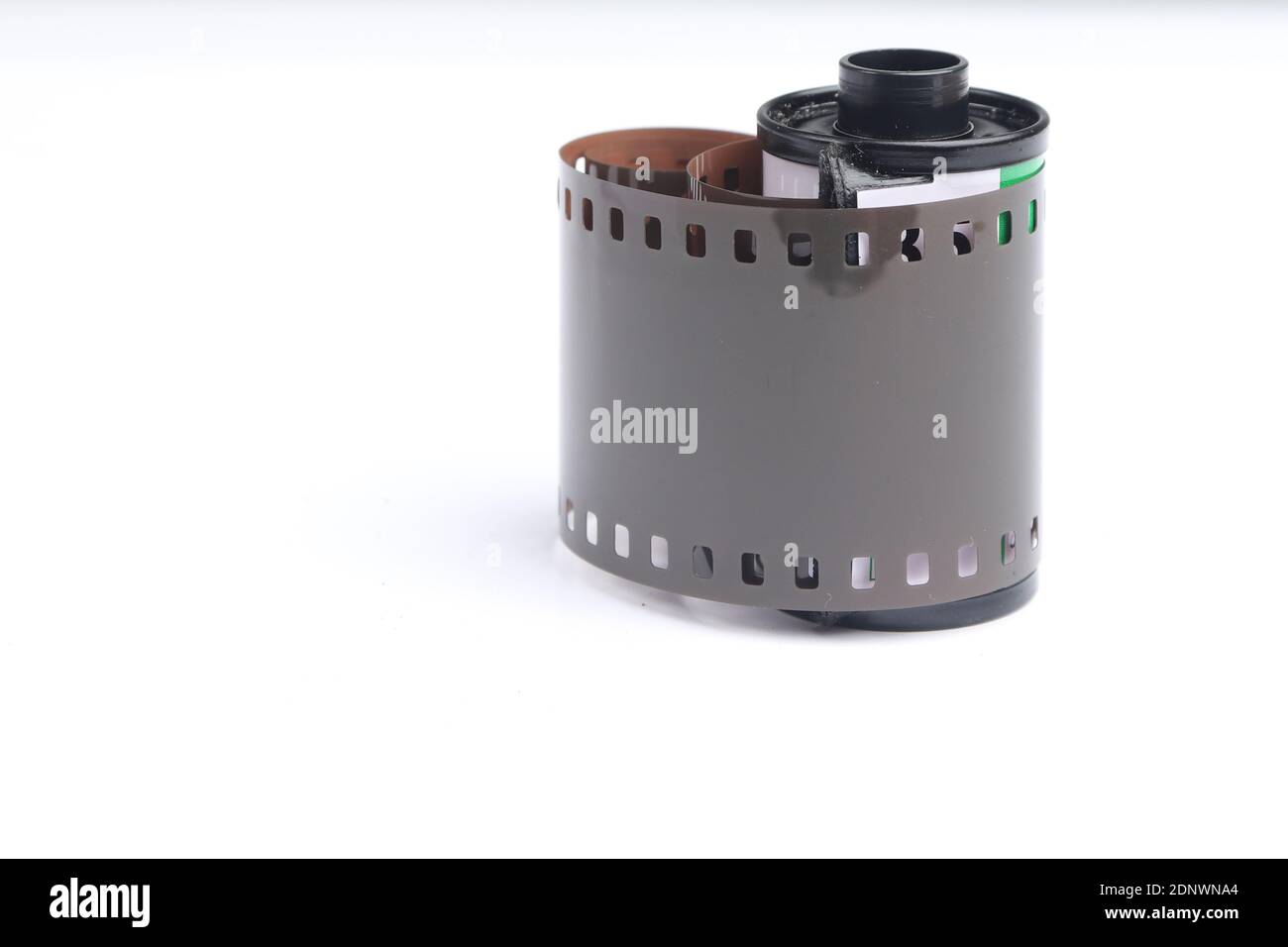 camera roll film with isolated white background. products for analog cameras. the concept of an old model photographic tool that is suitable for desig Stock Photo