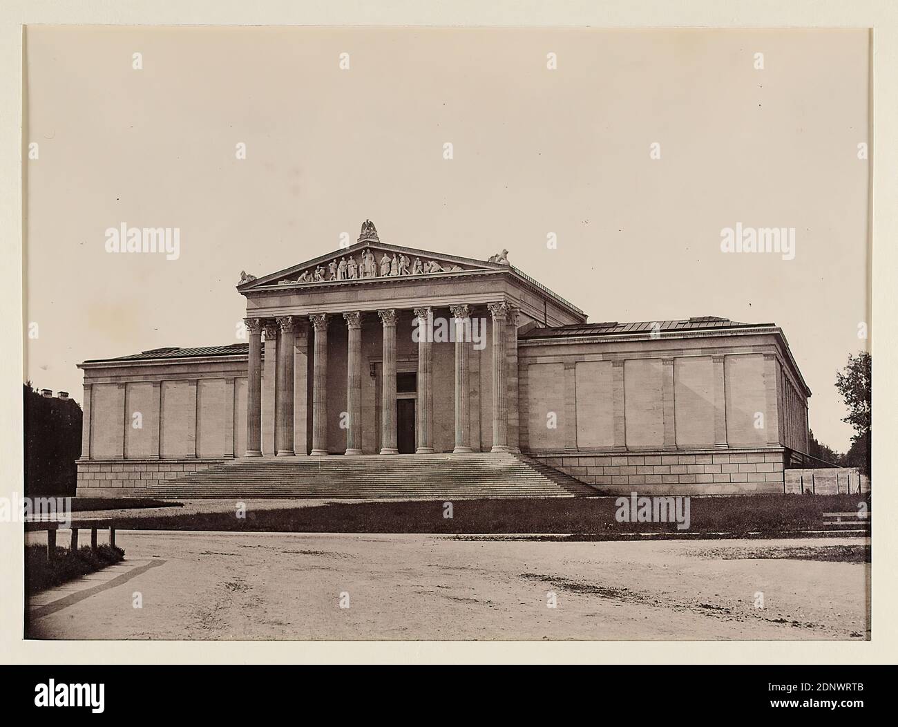 Georg Bottger Art Exhibition Building Munich Germany Albumin Paper Black And White Positive Process Image Size Height 14 90 Cm Width 40 Cm Architectural Photography Architecture Facade House Building Column Pillar Architecture Hist