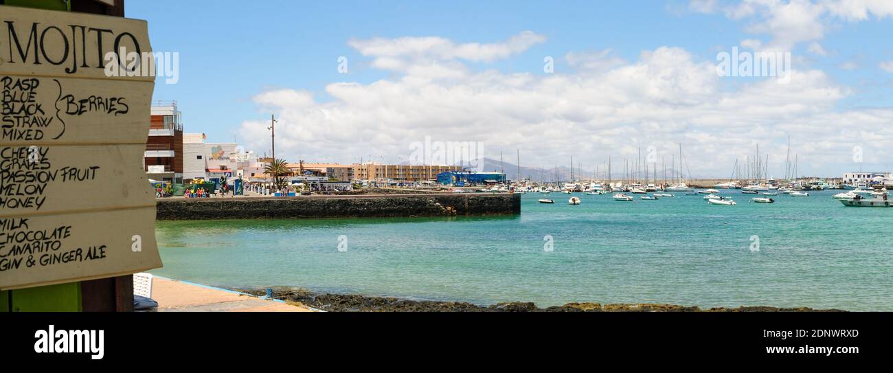 Puerto de Corralejo, Fuerteventura Stock Photo