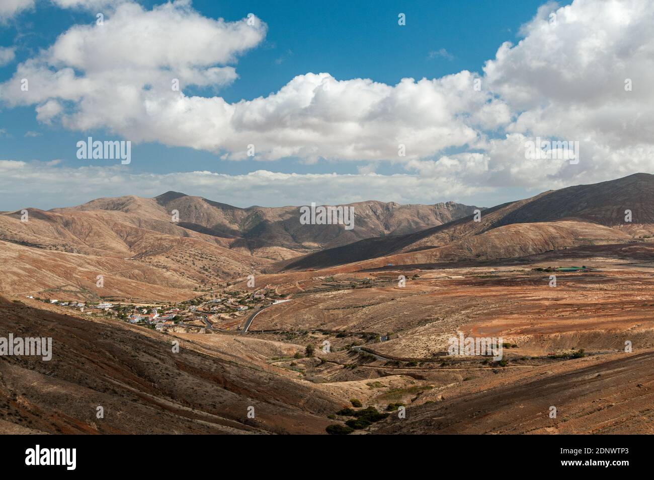 Landscape around Betancuria on Fuerteventura Stock Photo