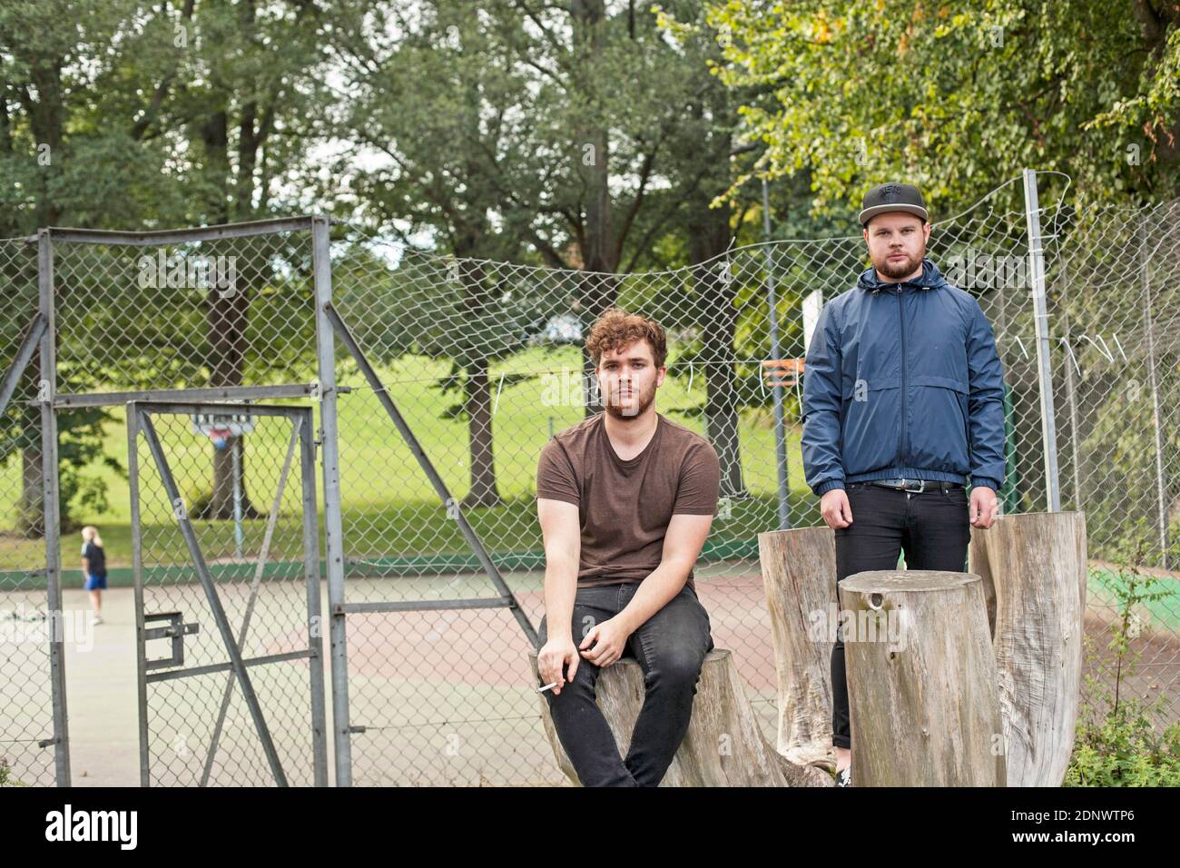 Mike Kerr and Ben Thatcher of Royal Blood in Brighton . Stock Photo