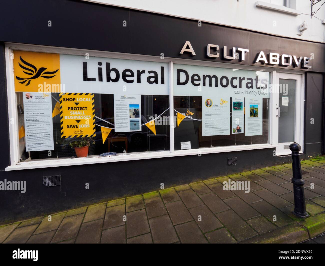 Liberal Democrats constituency office, Bideford, Devon, UK, Stock Photo