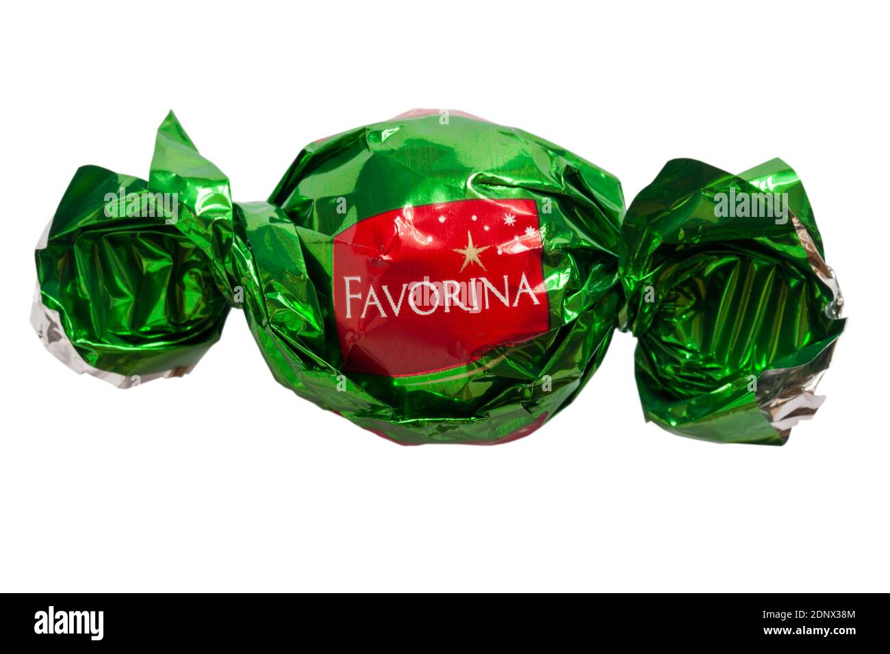 Favorina chocolate foil wrapped isolated on white background Stock Photo -  Alamy