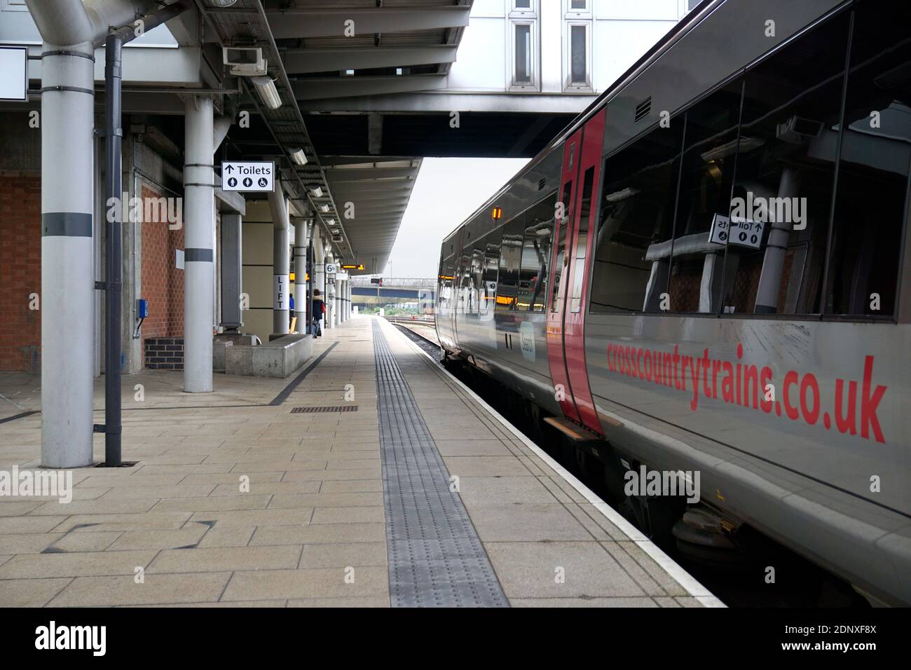 Deserted train station platform example Stock Photo Alamy