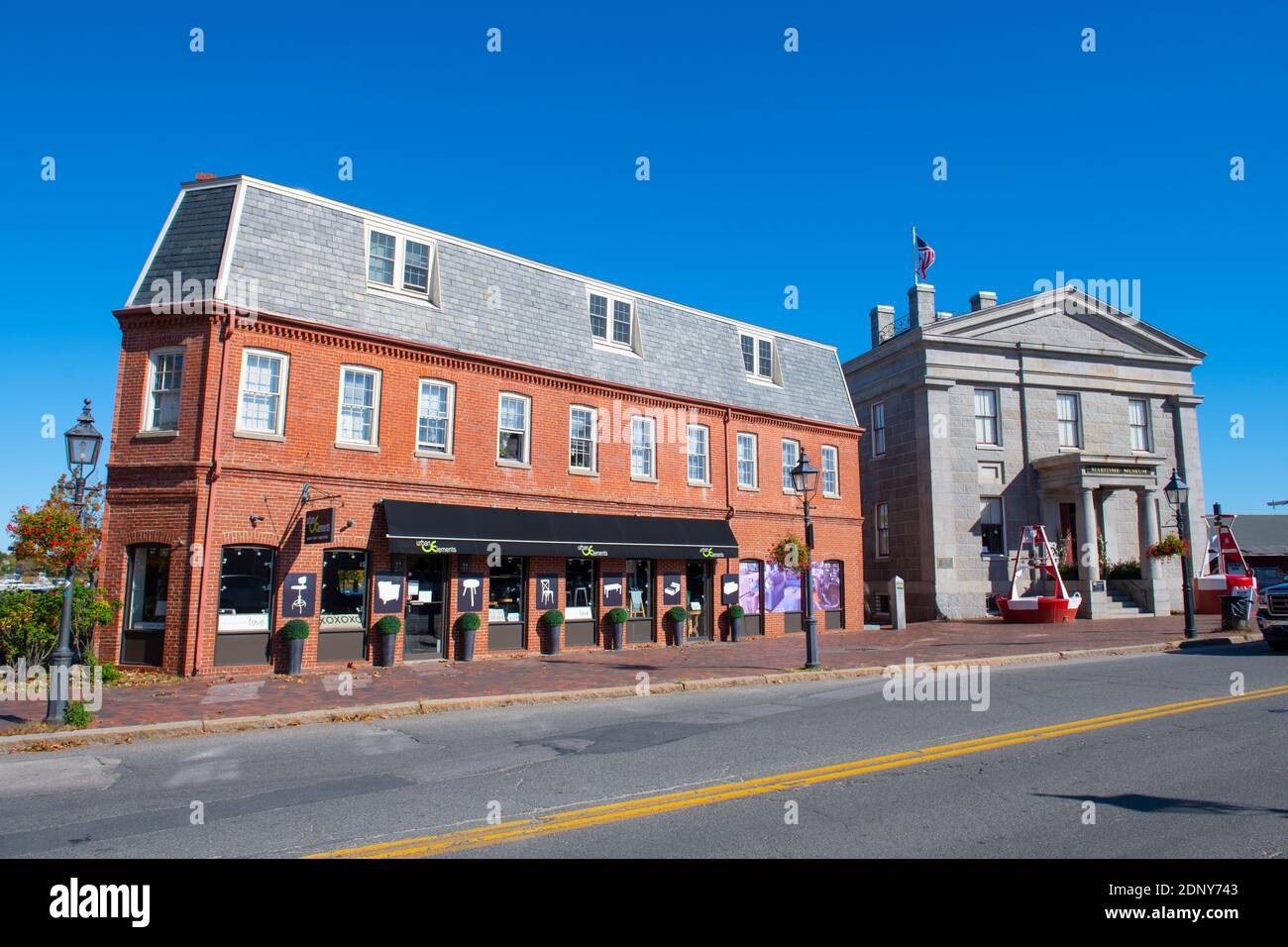 Historic buildings at Water Street in downtown Newburyport