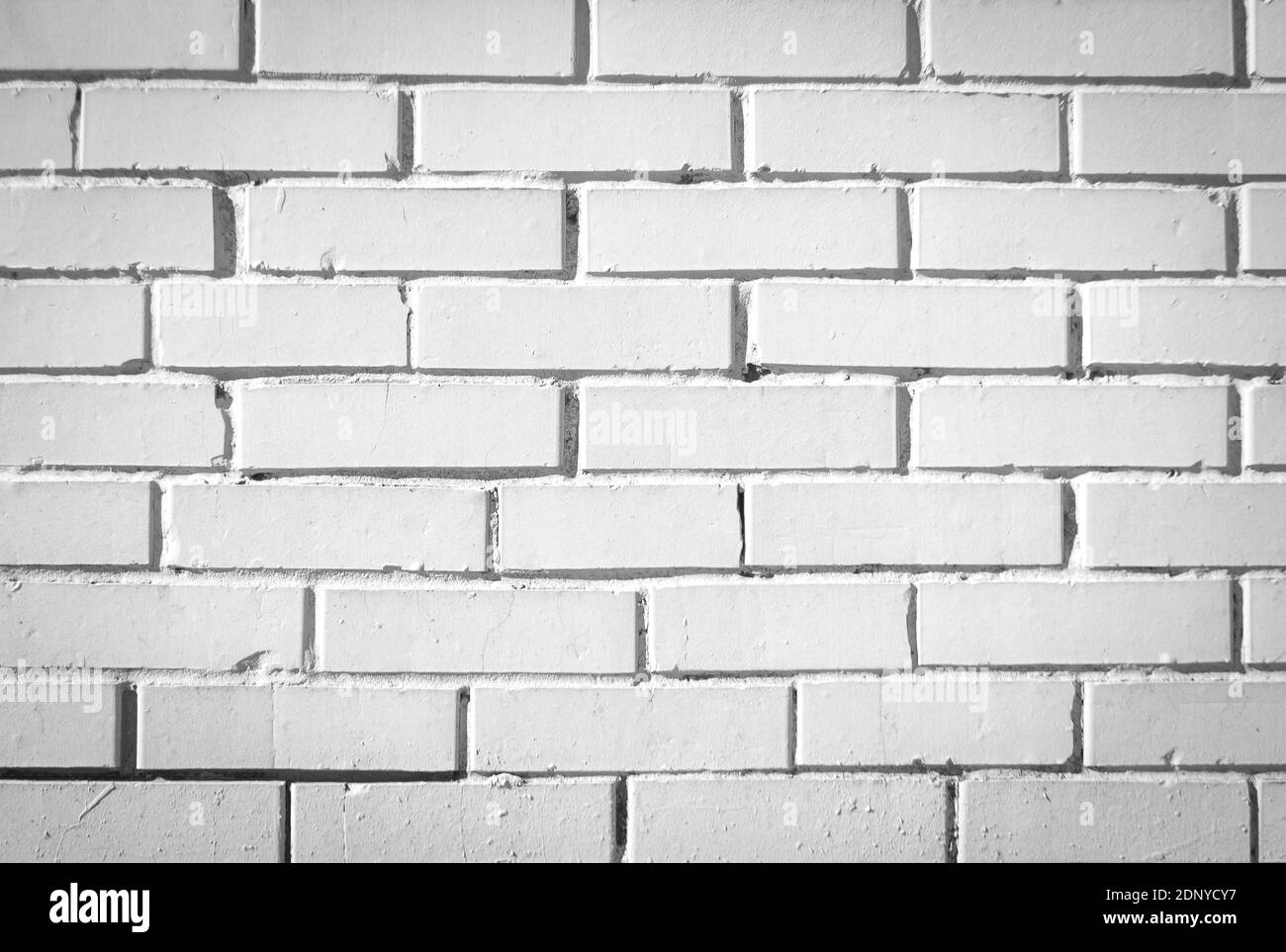 White brick wall for texture or background Stock Photo