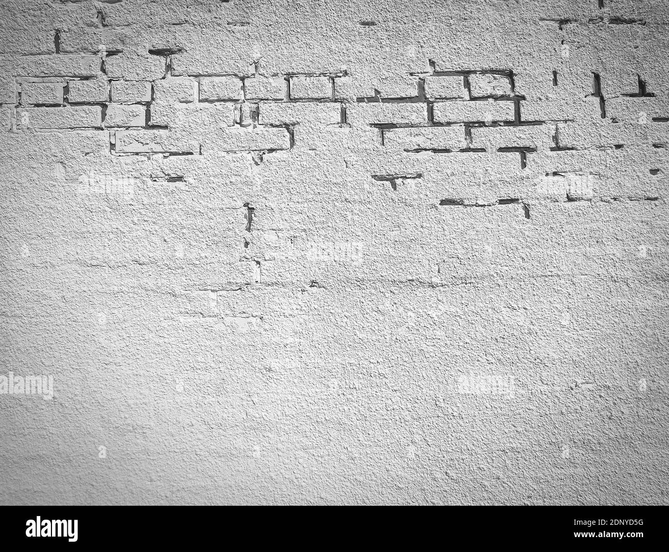 White industrial brick and concrete wall for texture or background Stock Photo