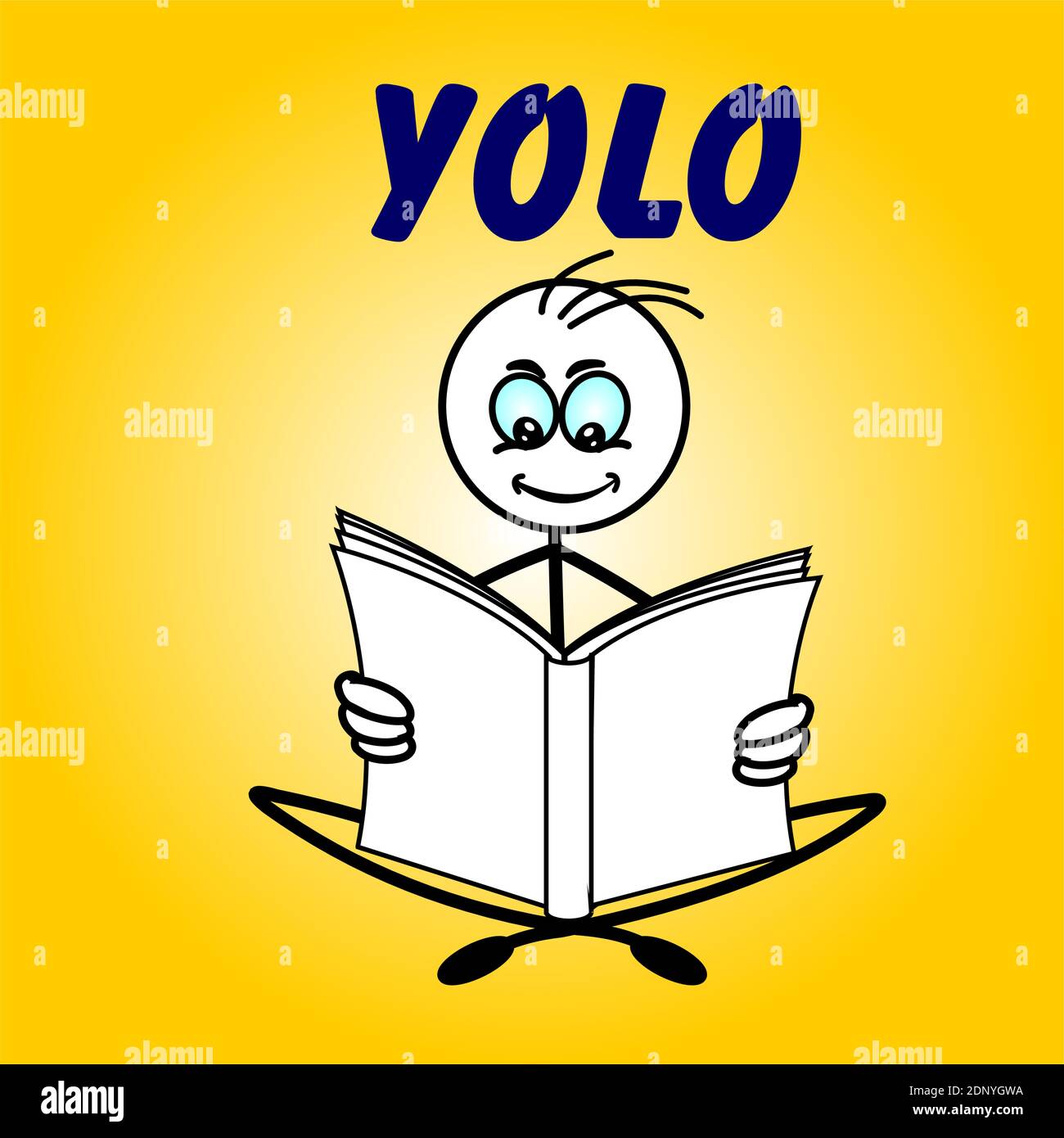 Reading books YOLO Stock Vector