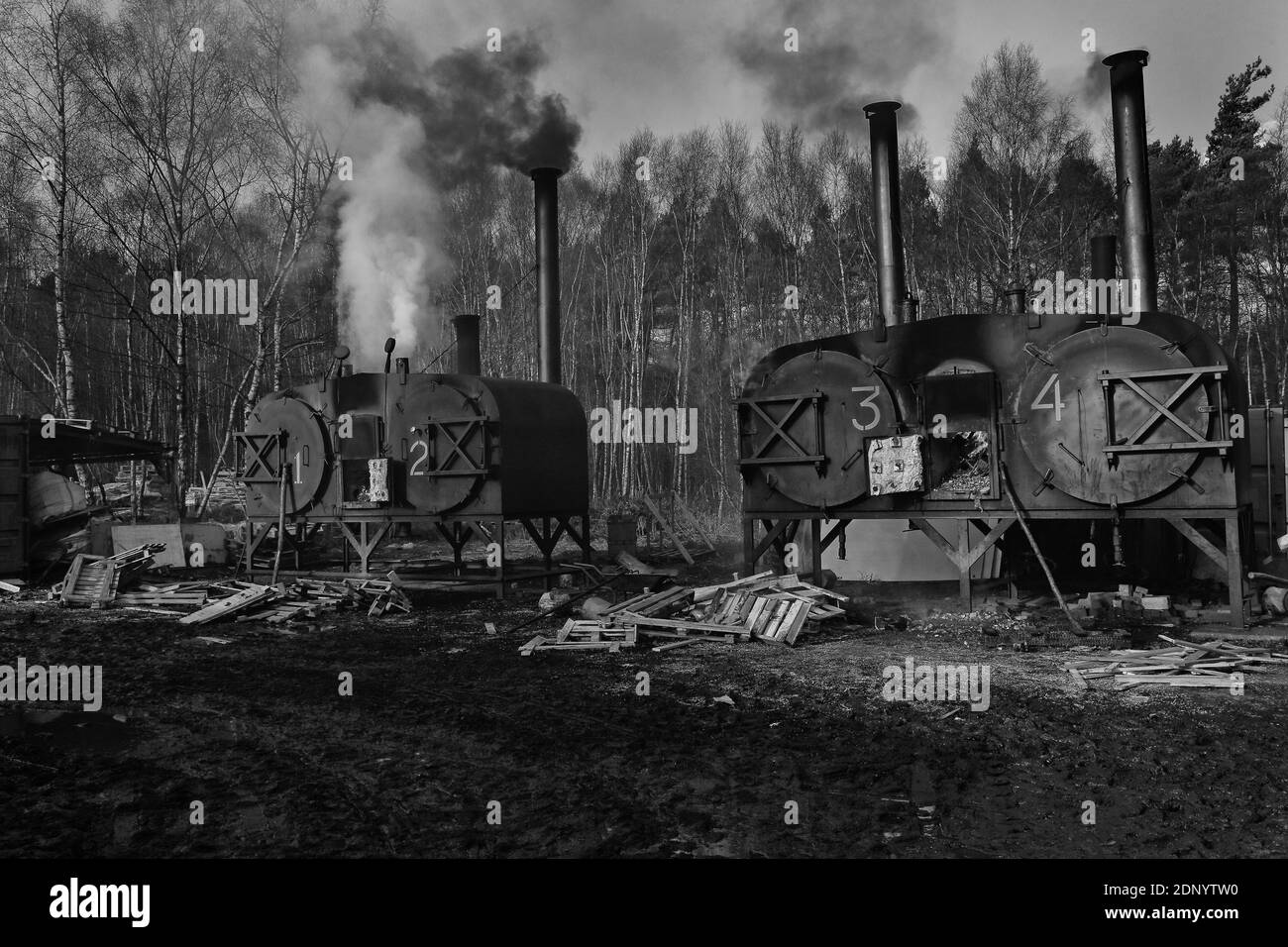 Log burners Black and White Stock Photos & Images Alamy