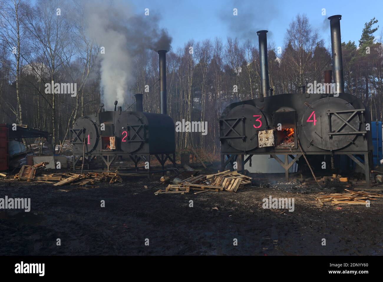 charcoal burners go through a labour intensive process to make the