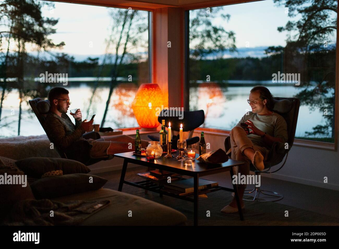 Two people relaxing chair hi-res stock photography and images - Alamy