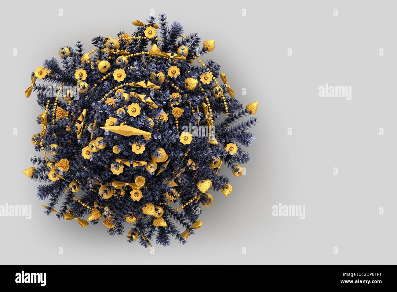 Overhead view of Christmas tree. 3D rendering Stock Photo - Alamy