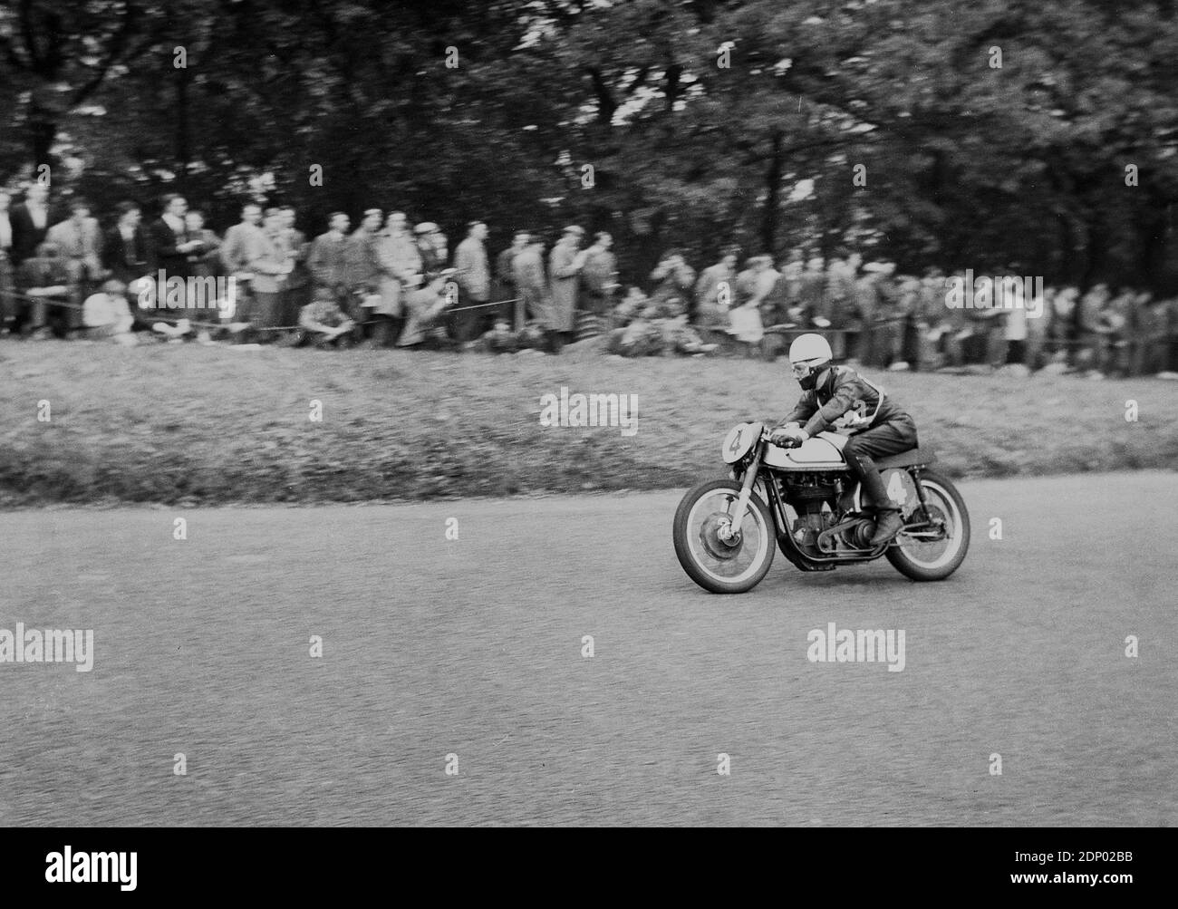 1960s, historical, motorcyclist finishing a race?? scramble Stock Photo ...