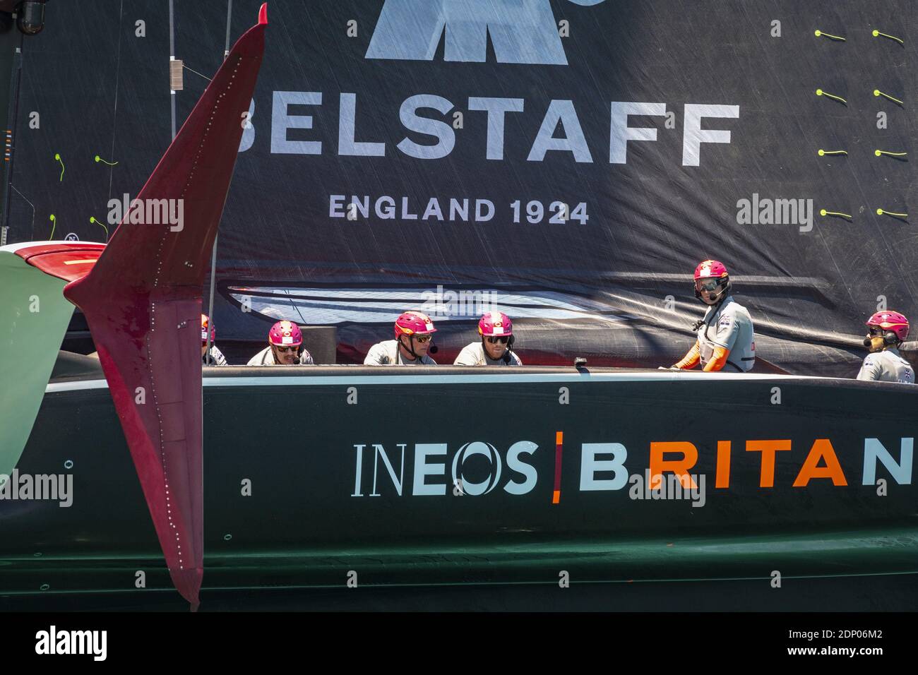 INEOS Team UK Britannia helmed by Sir Ben Ainslie during Official practice ahead of the Prada Christmas Cup on dÃ©cember 15 2020, Auckland, New Zealand. Photo: Chris Cameron / DPPI / LM Stock Photo