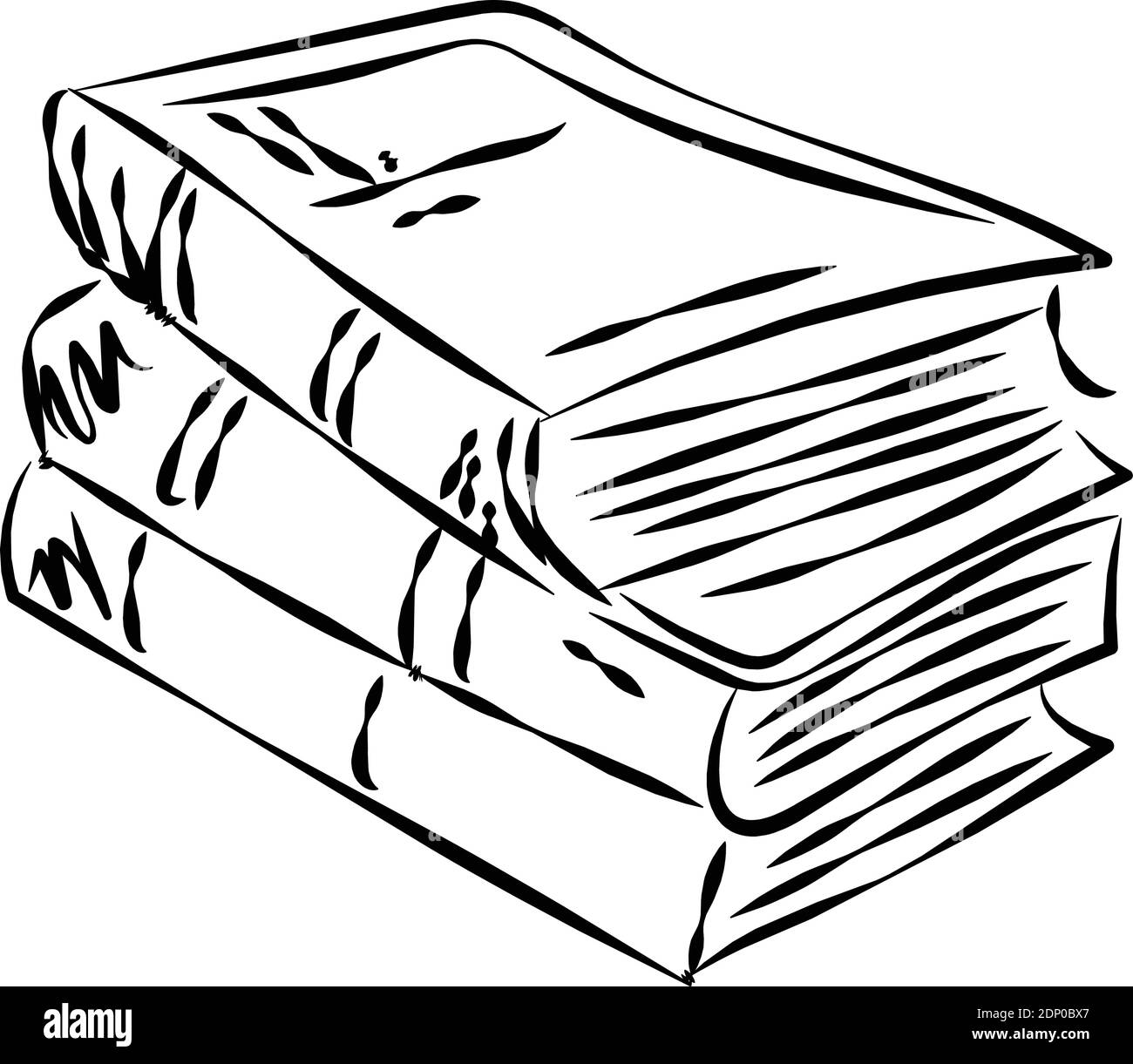 Stack of books Doodle books vector illustration , Reading doodle ...