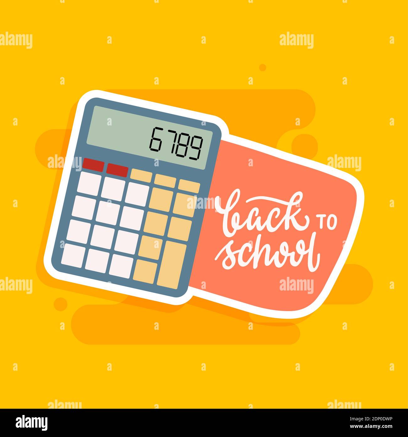 Calculator Back to school student picture Vector Stock Vector Image