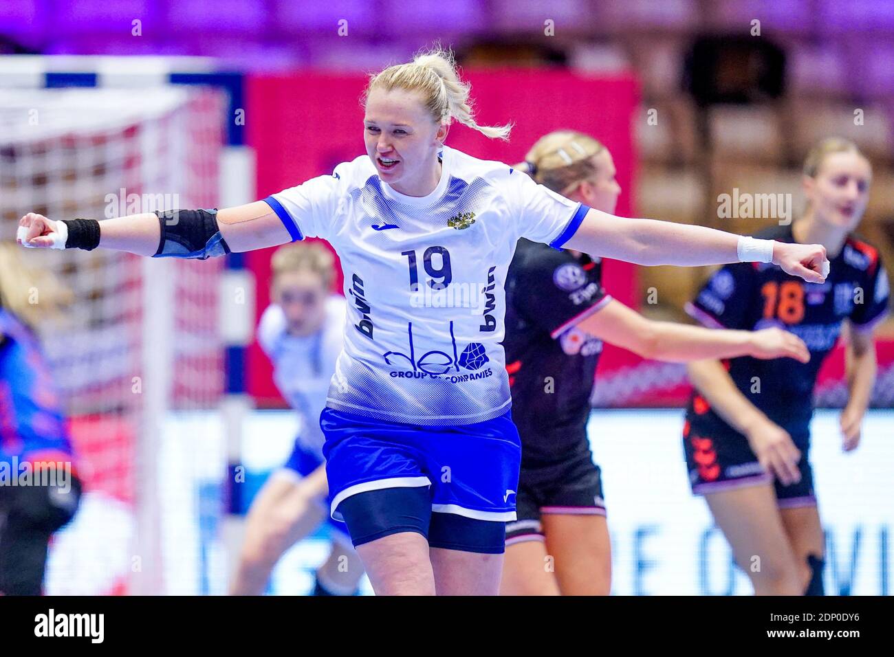 HERNING, DENMARK - DECEMBER 18: Ksenia Makeeva of Russia during the Women's EHF Euro 2020 match between Russia and The Netherlands at Jyske Bank Boxen Stock Photo