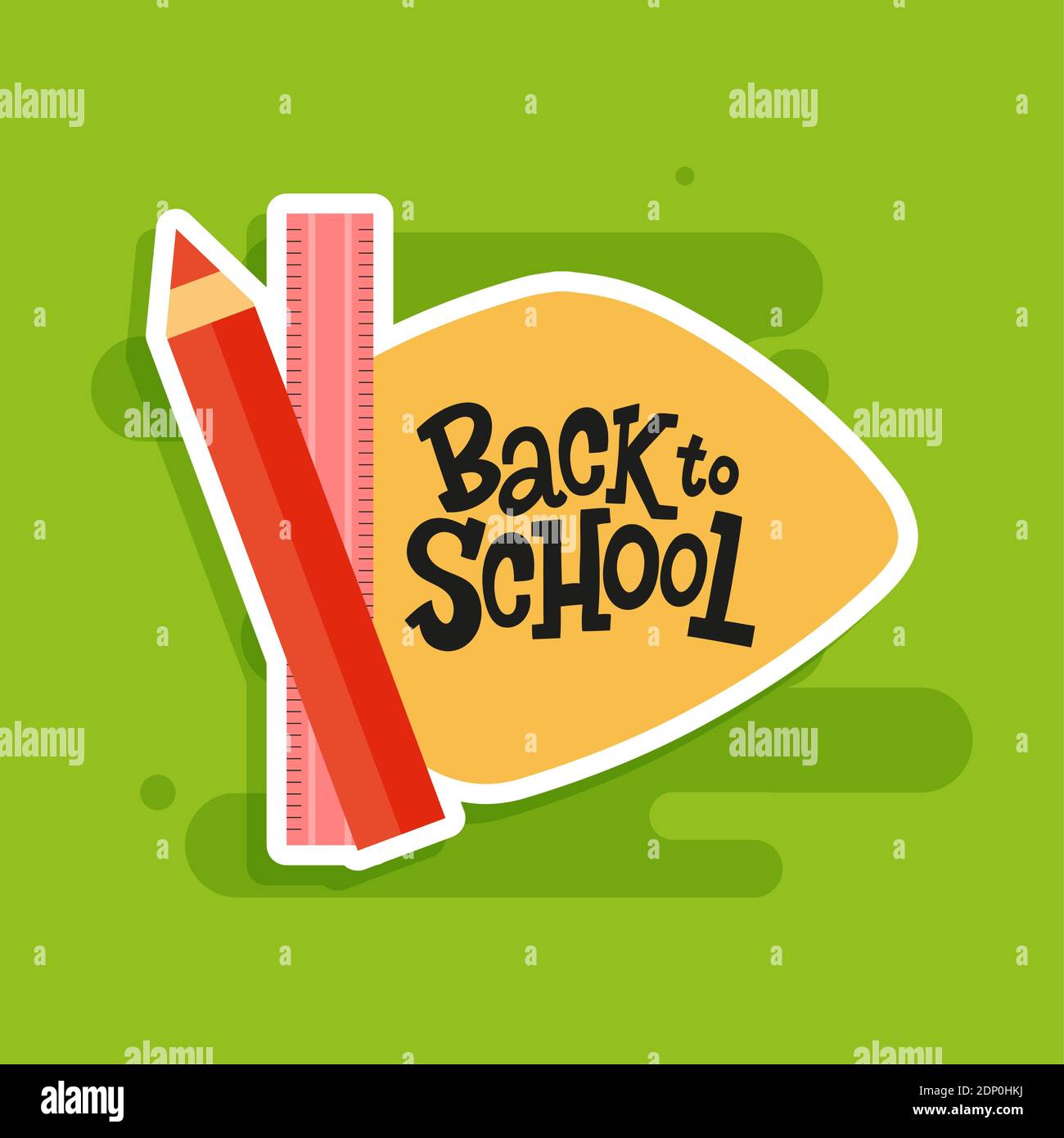 Pencil Back to school student picture - Vector Stock Vector Image & Art ...