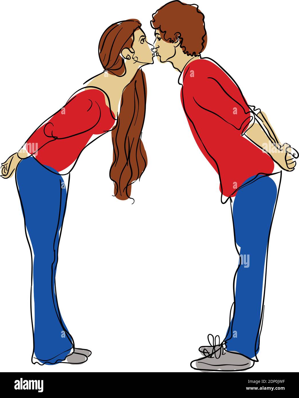 Couples KissingValentines Day Stock Vector Image & Art Alamy