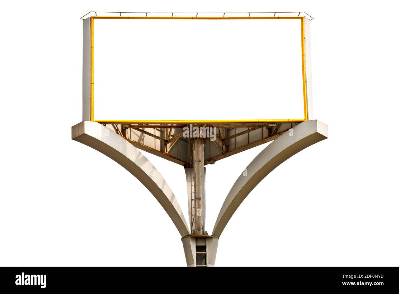 empty billboard isolated on a white background Stock Photo - Alamy
