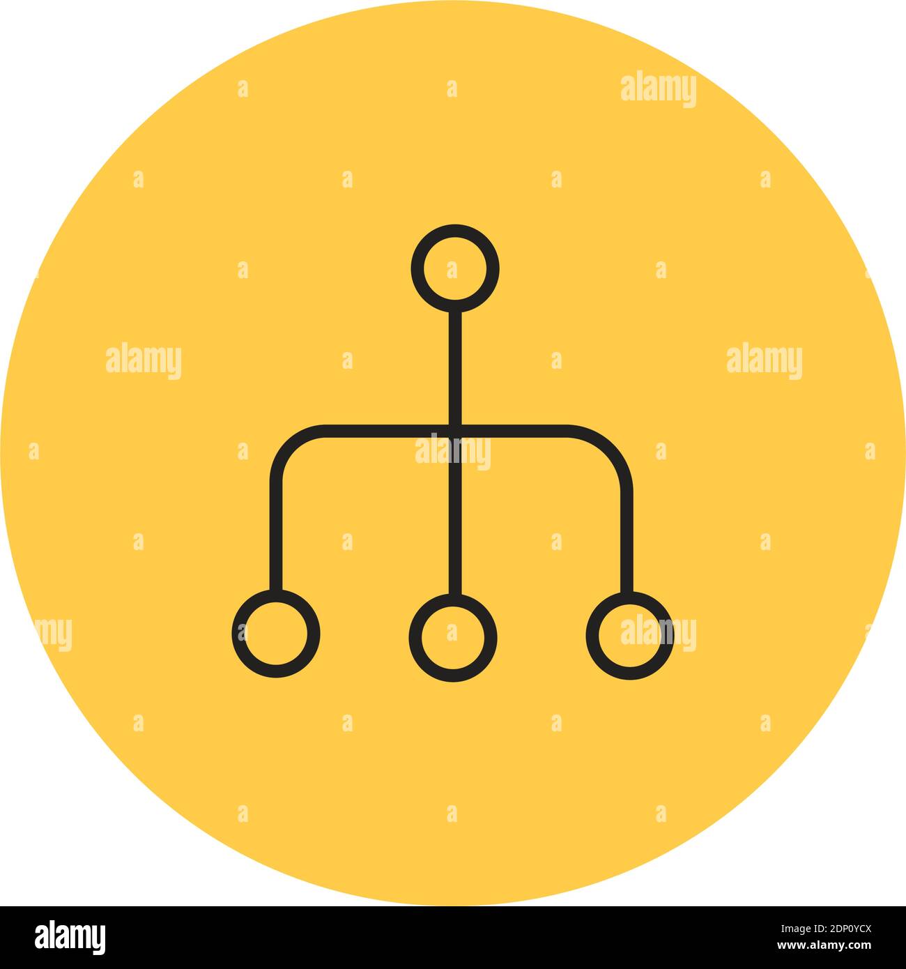 Isolated program computers tecnology online yellow logo- Vector Stock Vector