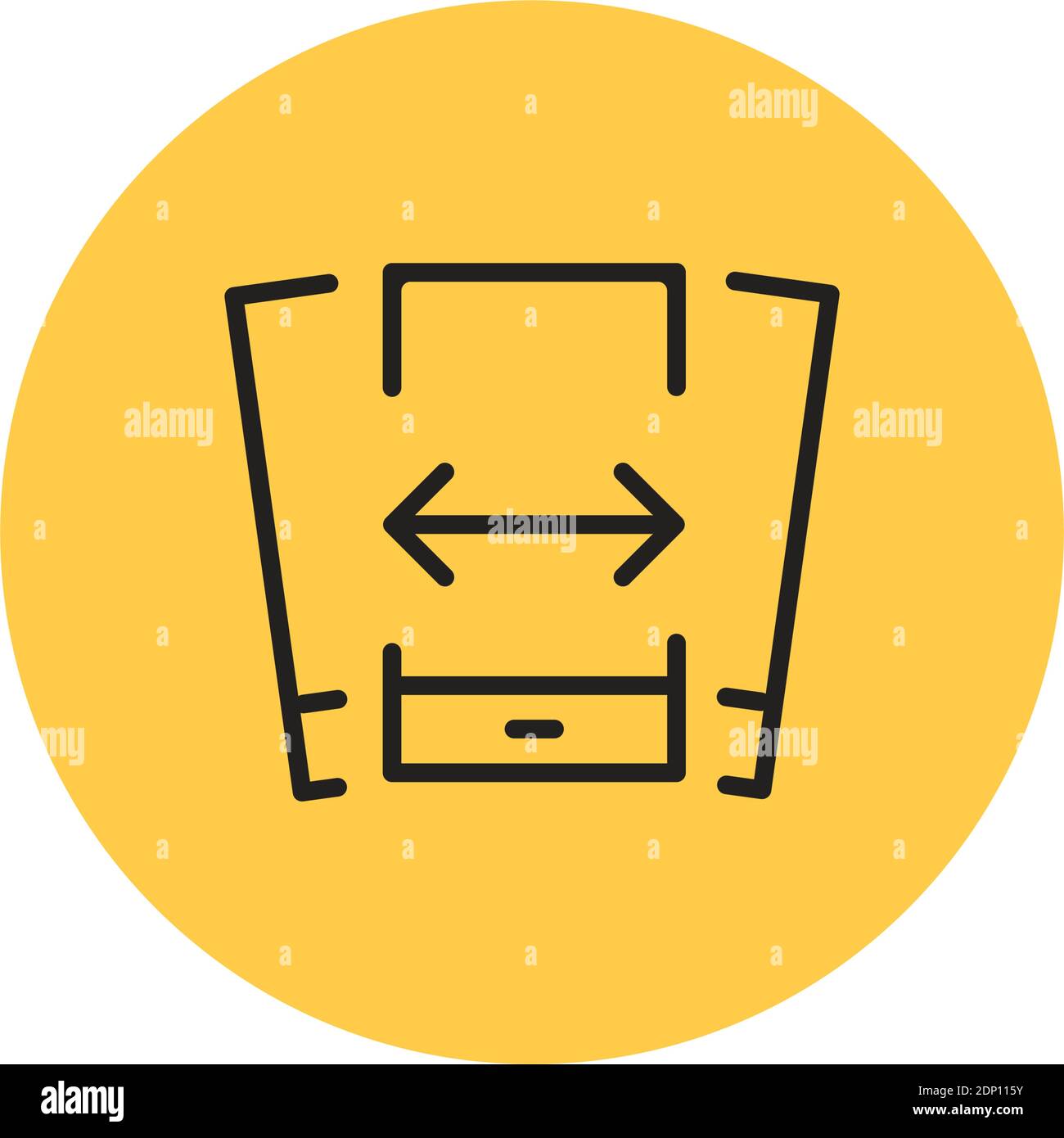 Isolated program computers tecnology online yellow logo- Vector Stock Vector