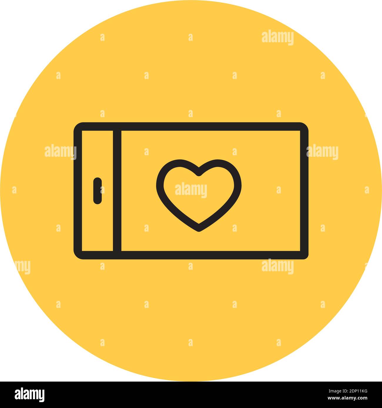 Isolated smartphone computers tecnology online yellow logo- Vector Stock Vector