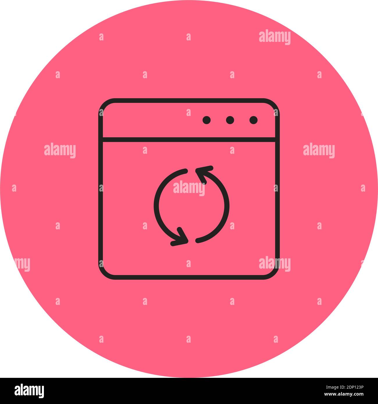 Isolated window computers tecnology online red logo - Vector Stock Vector