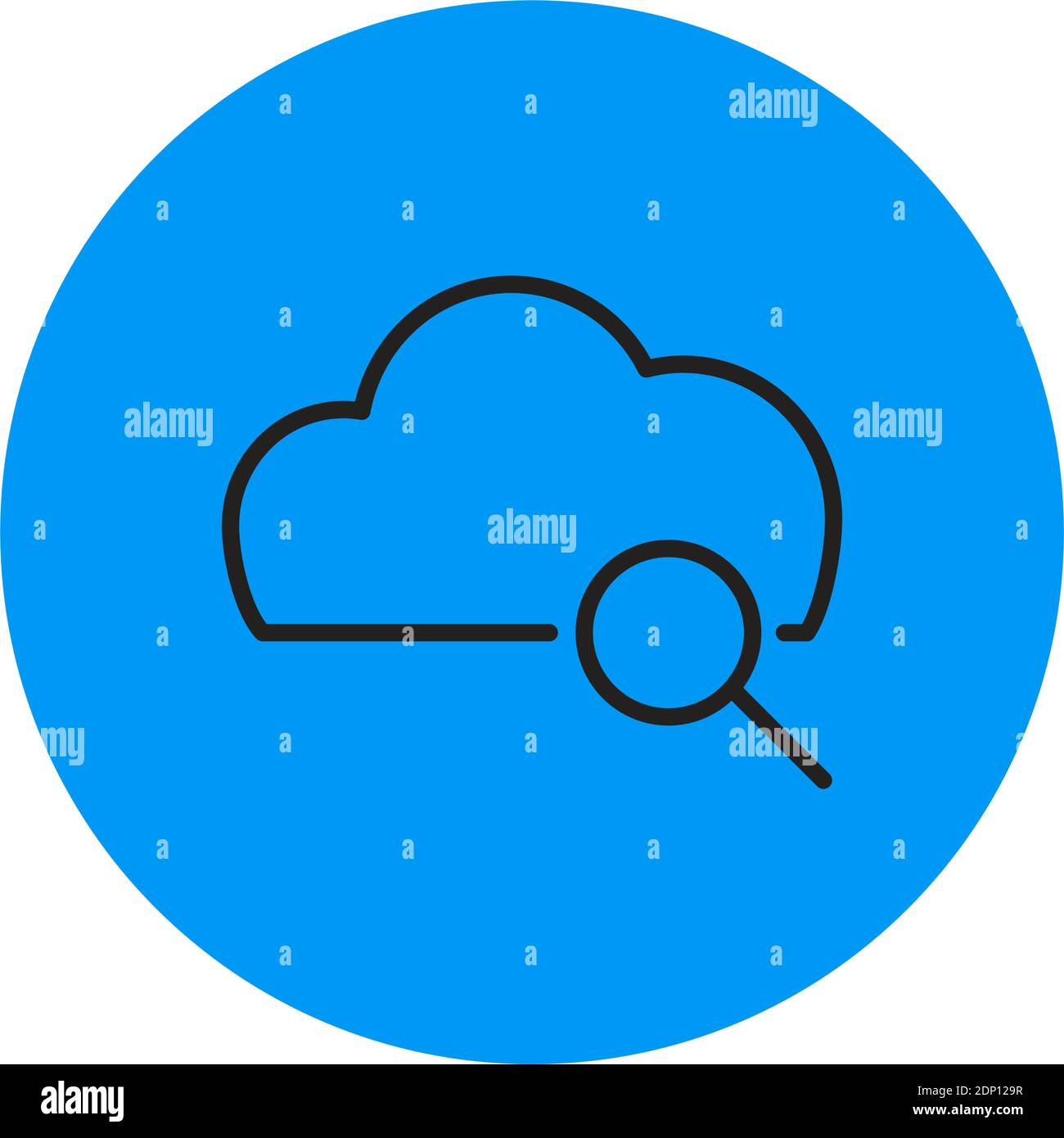 Isolated search computers tecnology online blue logo- Vector Stock Vector