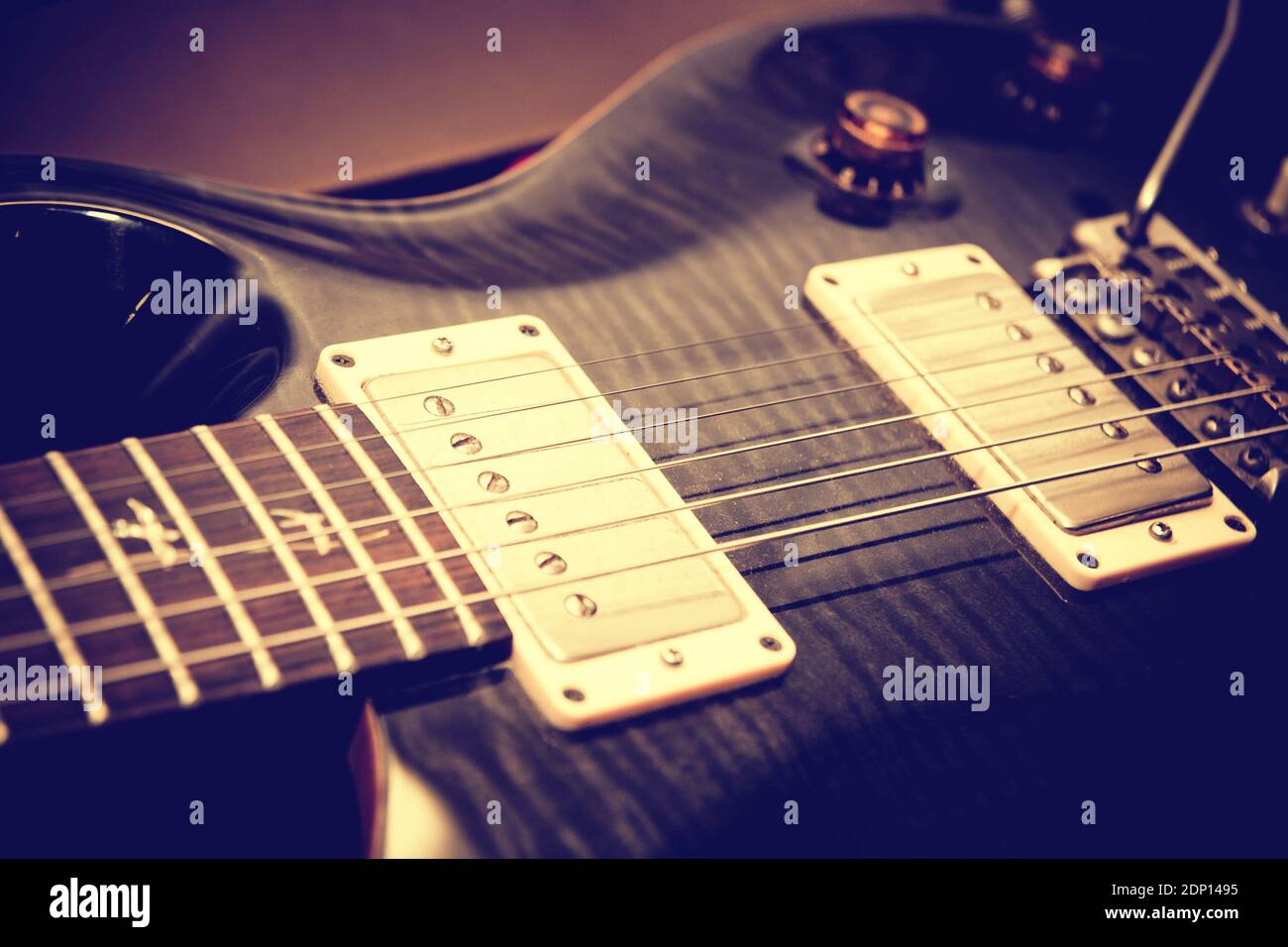 electric guitar in a studio closeup Stock Photo