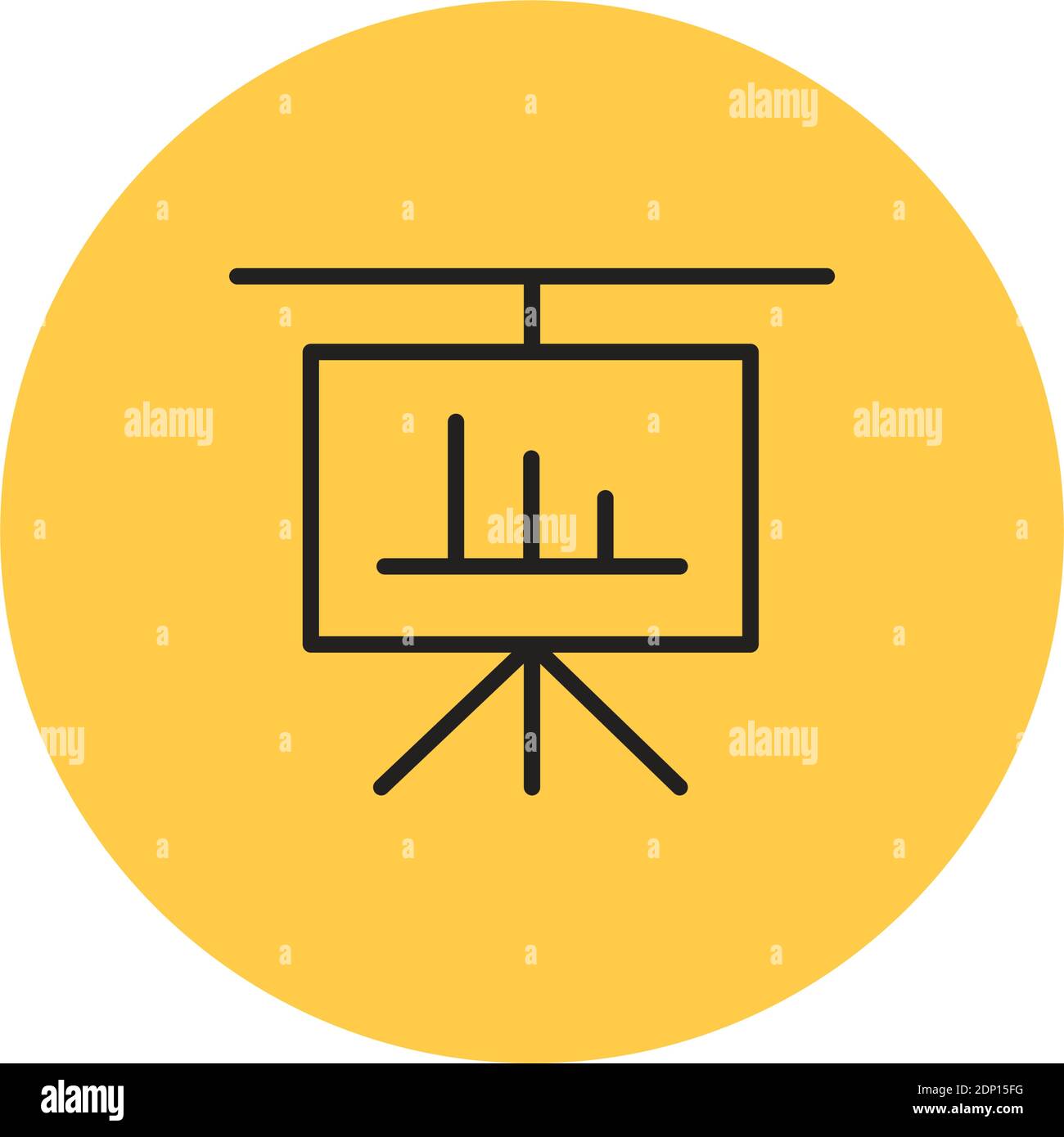 Isolated report computers tecnology online yellow logo- Vector Stock Vector