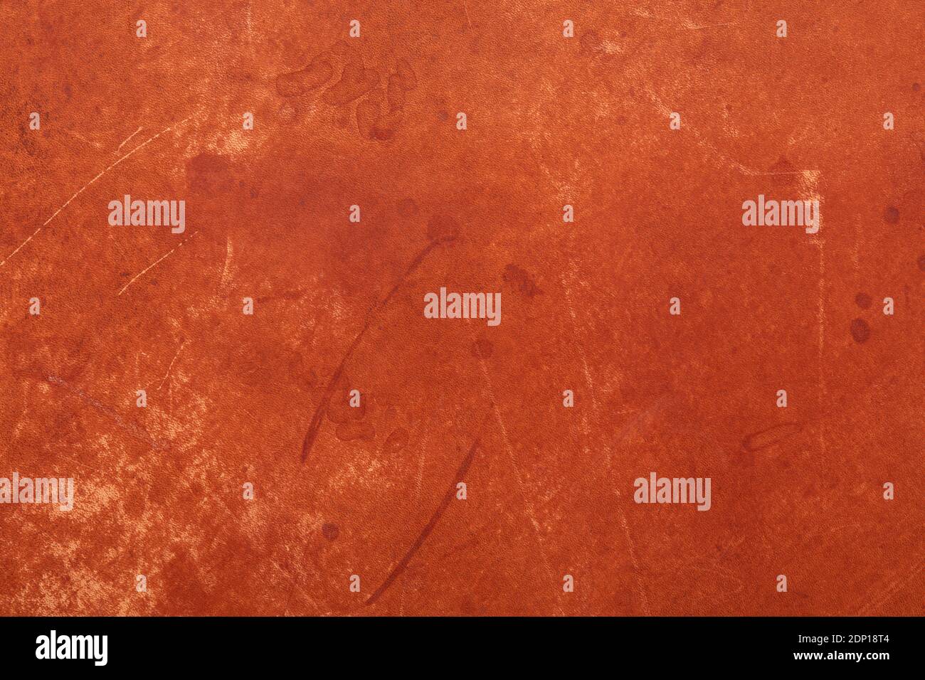Brown, stained and faded leather texture background with scratches Stock Photo