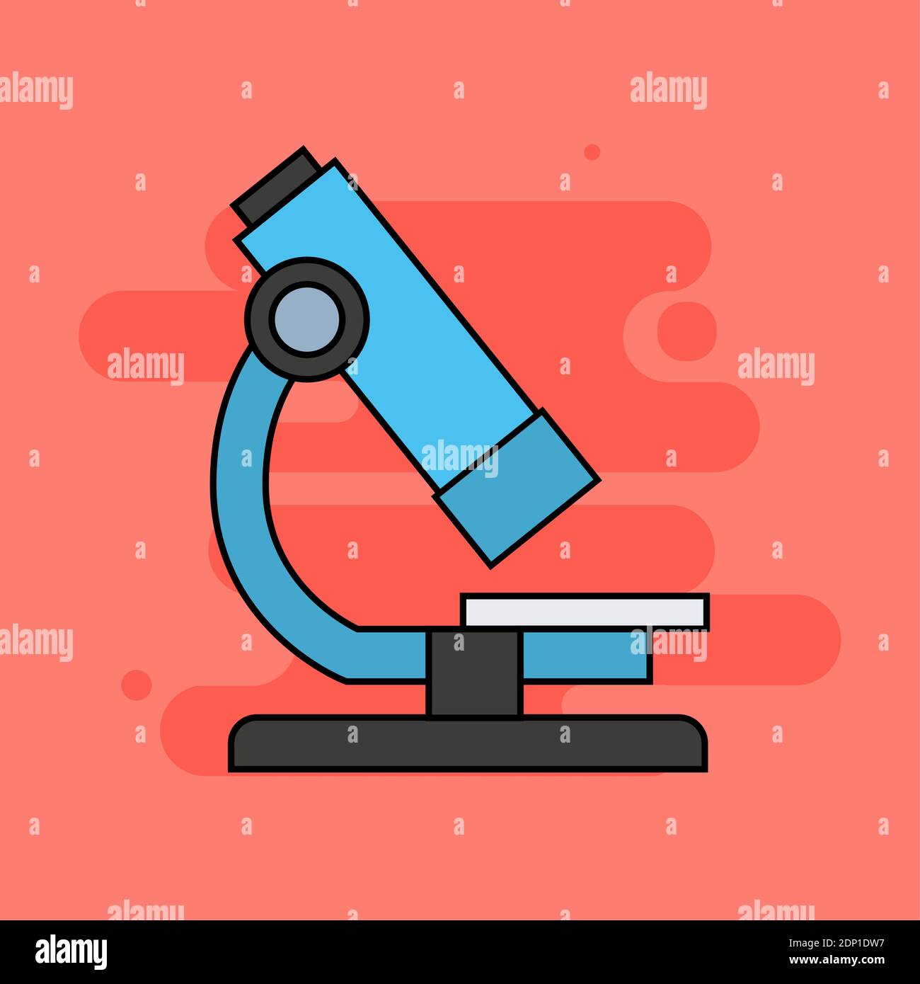 Microscope back to school Picture icon - Vector Stock Vector
