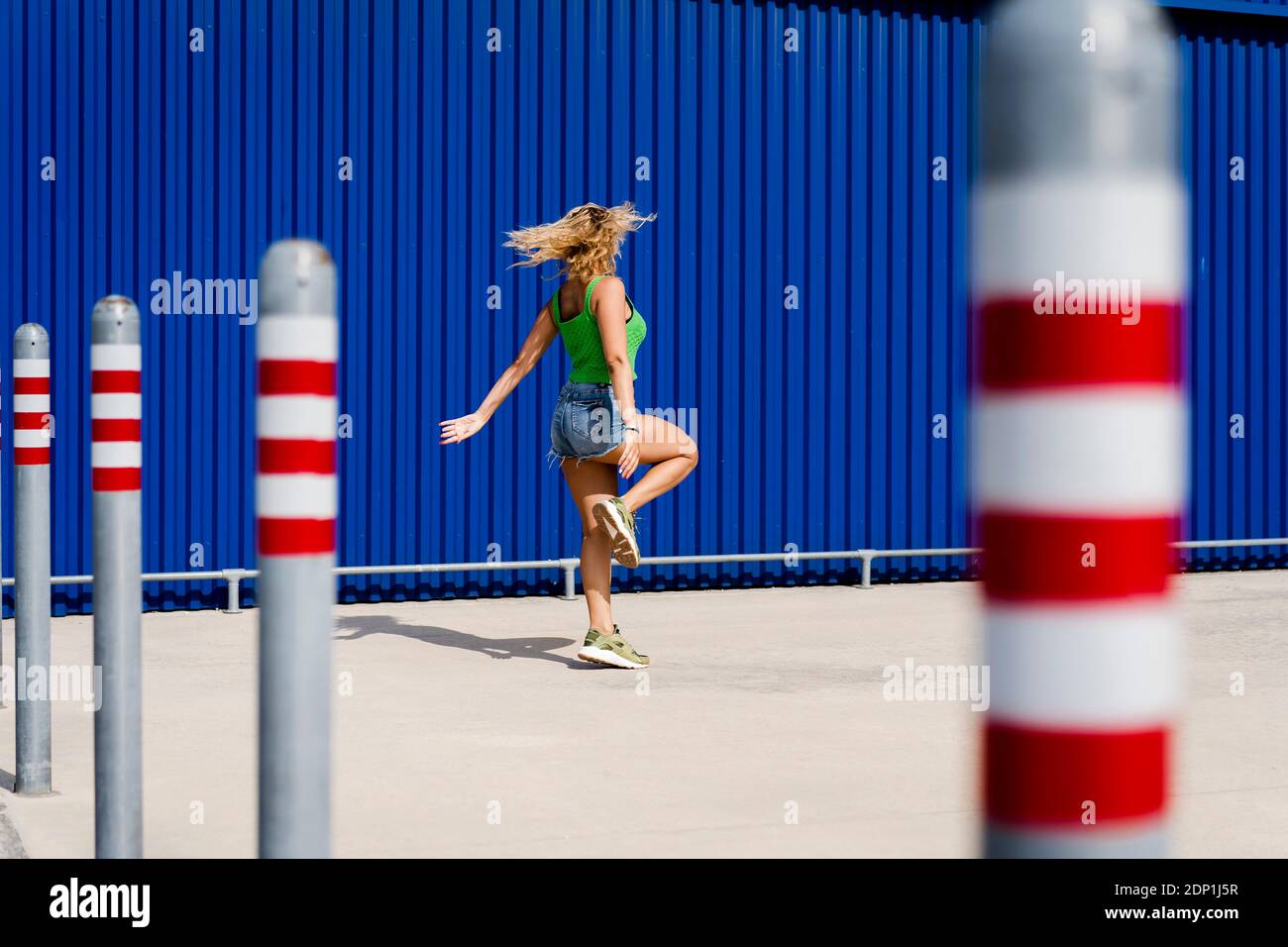 Dancer in urban area. Udine, Italy. Stock Photo