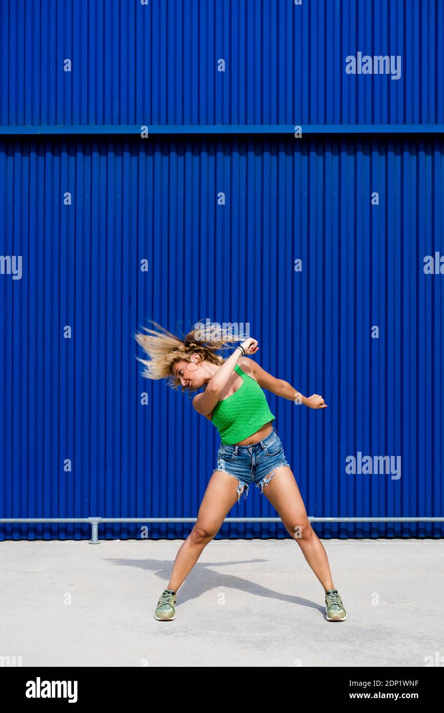 Dancer in urban area. Udine, Italy. Stock Photo